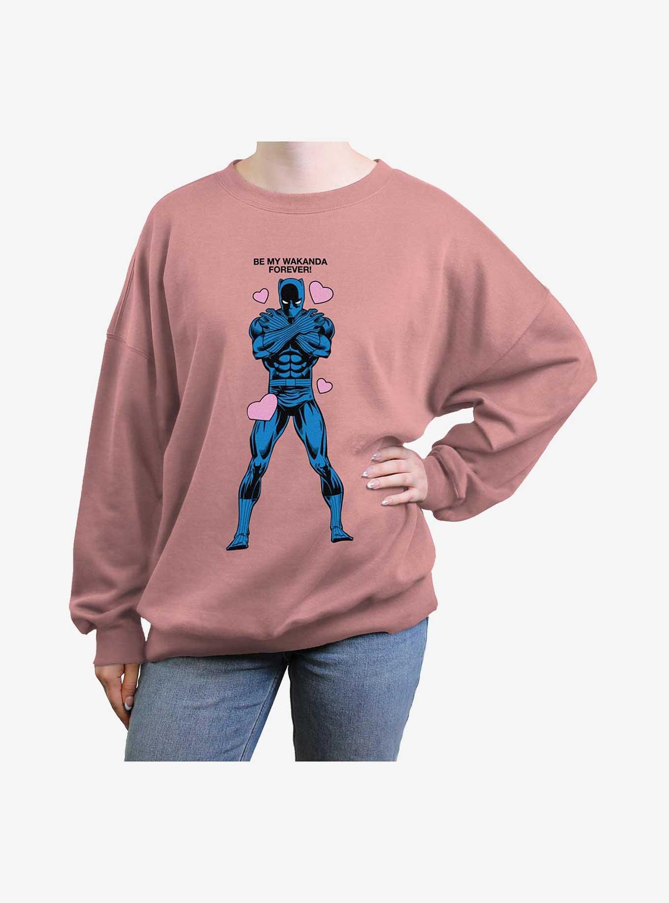 Marvel Black Panther Be My Wakanda Forever Girls Oversized Sweatshirt, , hi-res