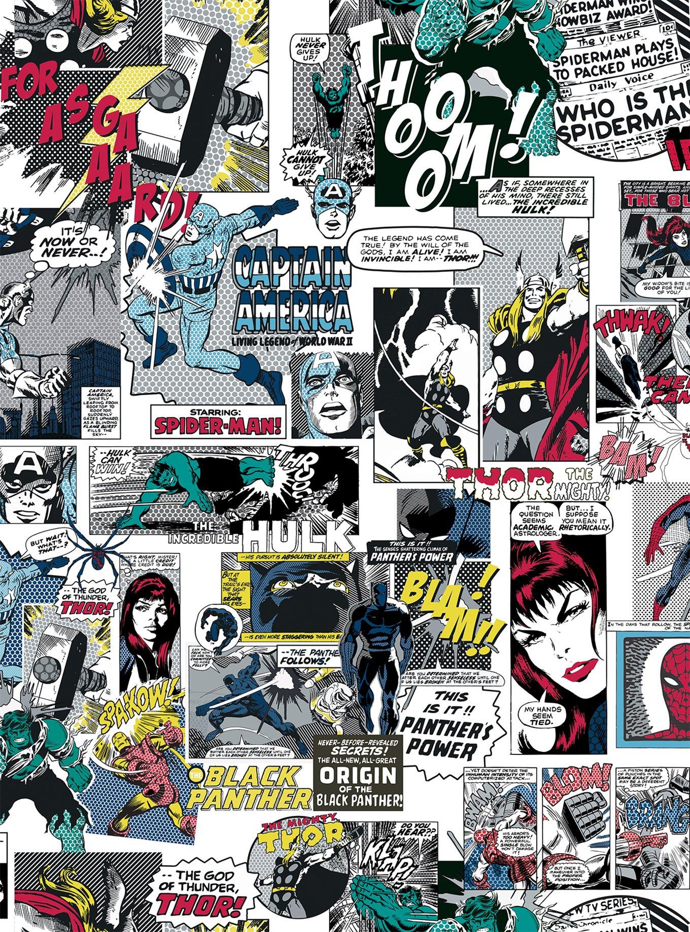 Marvel Classic Comics Peel & Stick Wallpaper, , hi-res
