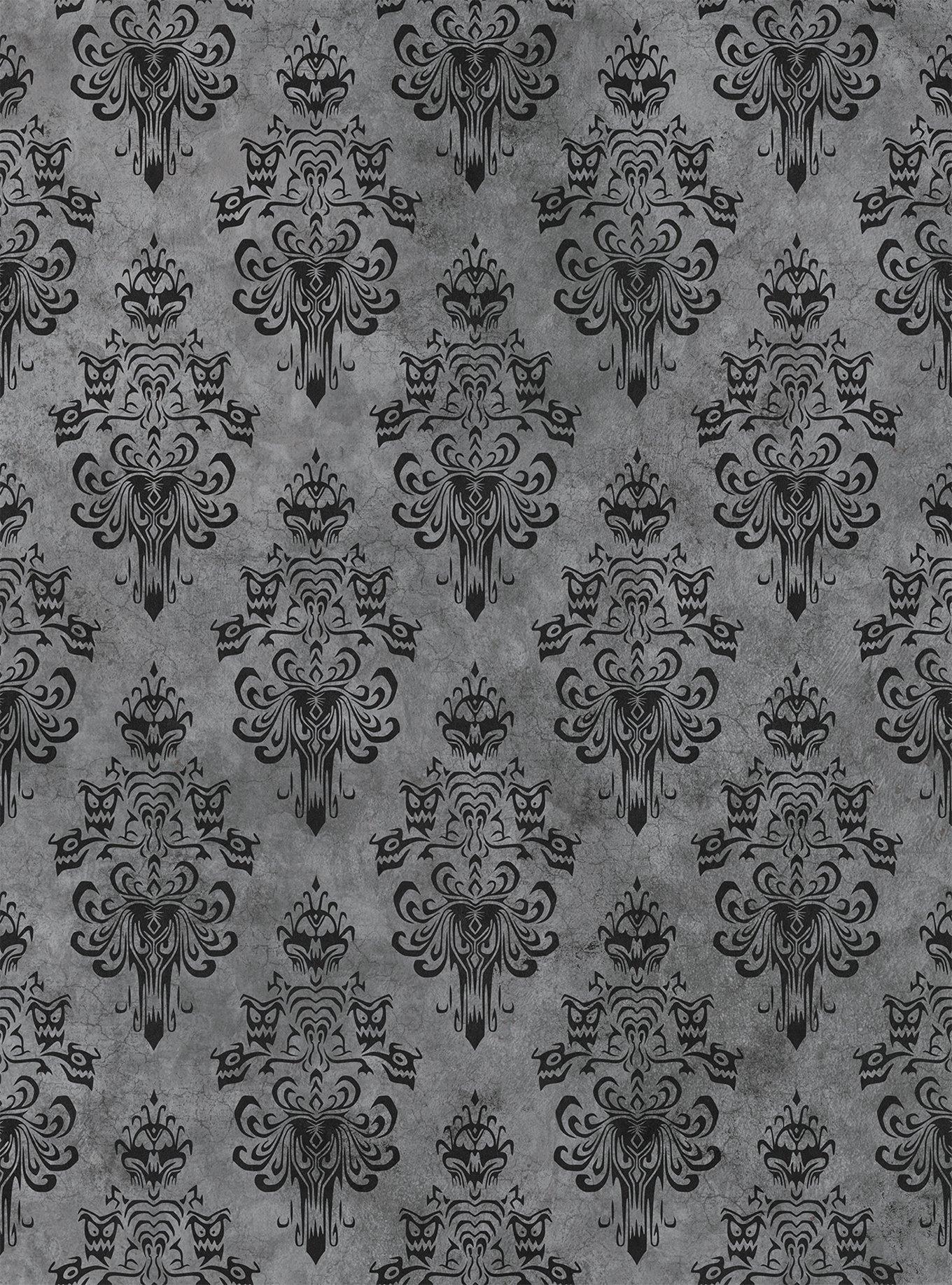 Disney Haunted Mansion Grey Peel & Stick Wallpaper, , hi-res