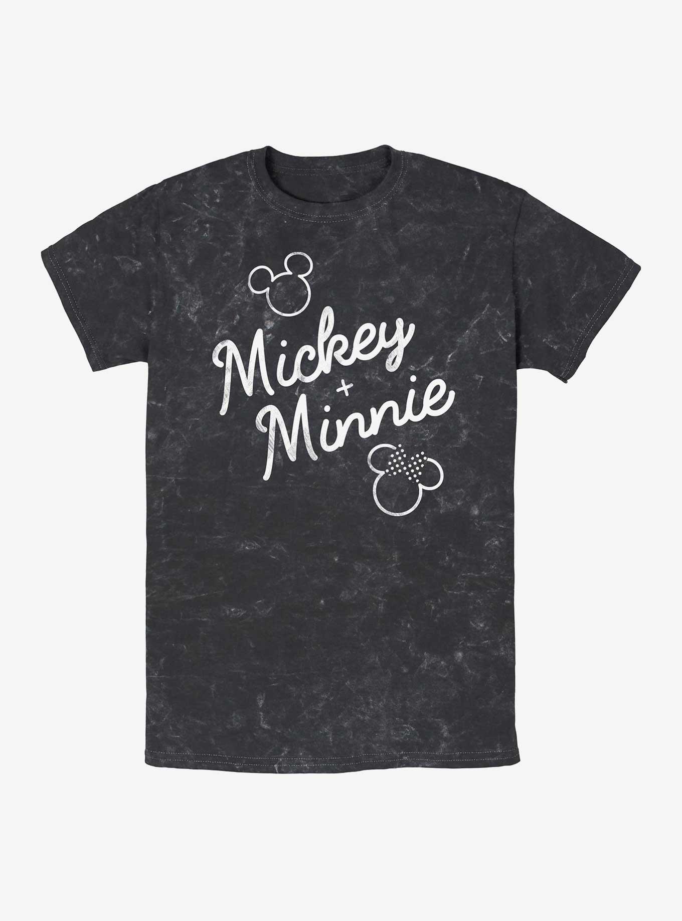 Disney Mickey Mouse and Minnie Mouse Name Duo Mineral Wash T-Shirt, , hi-res