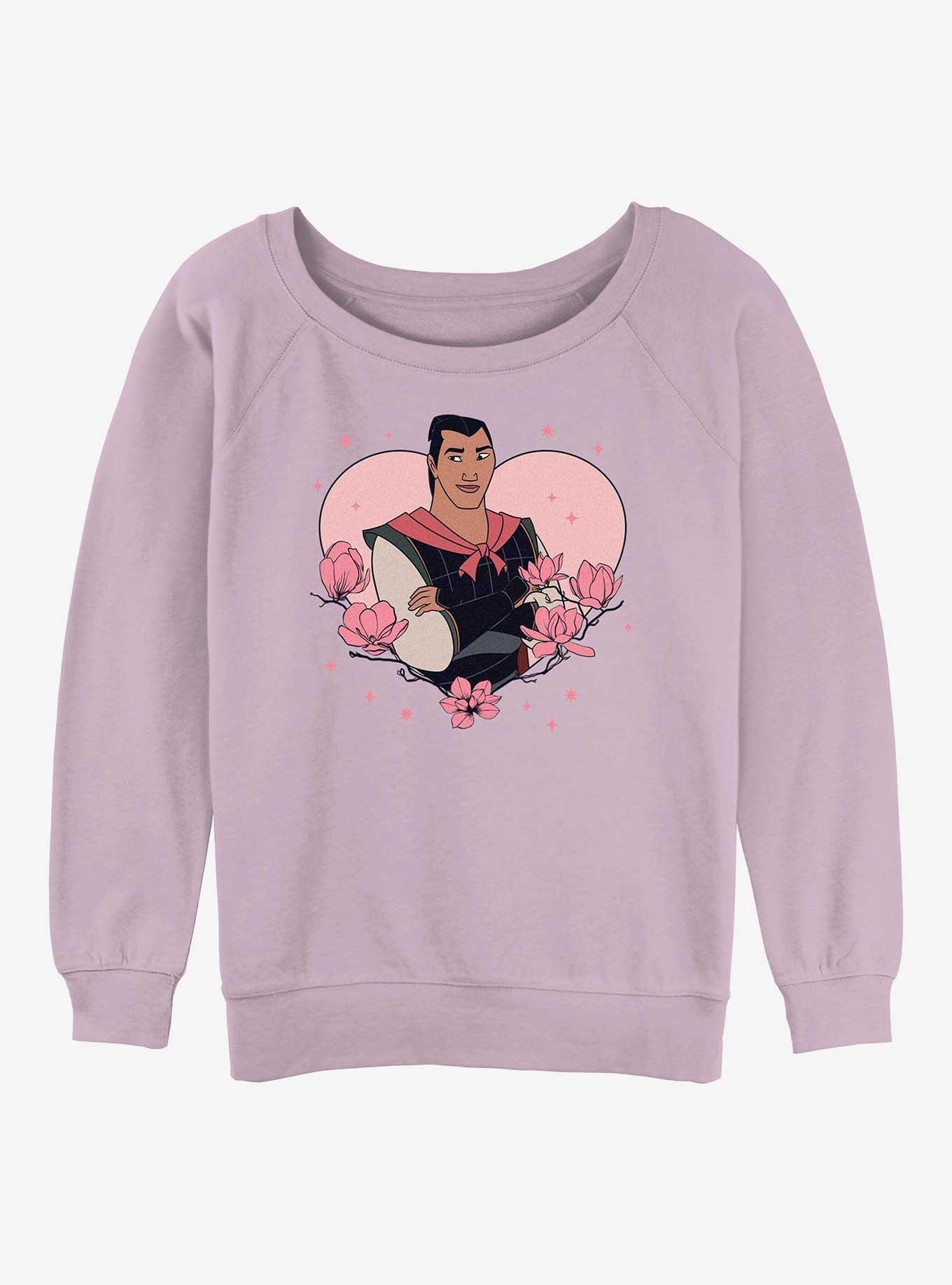 Disney Princess Li Shang Heart Womens Slouchy Sweatshirt, , hi-res