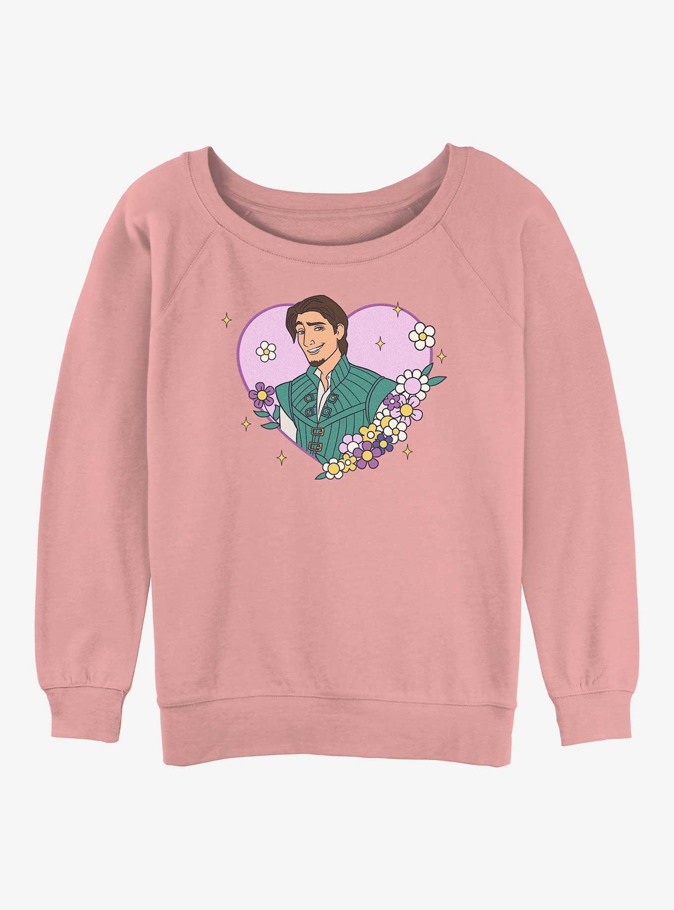 Disney Princess Flynn Ryder Heart Womens Slouchy Sweatshirt, , hi-res