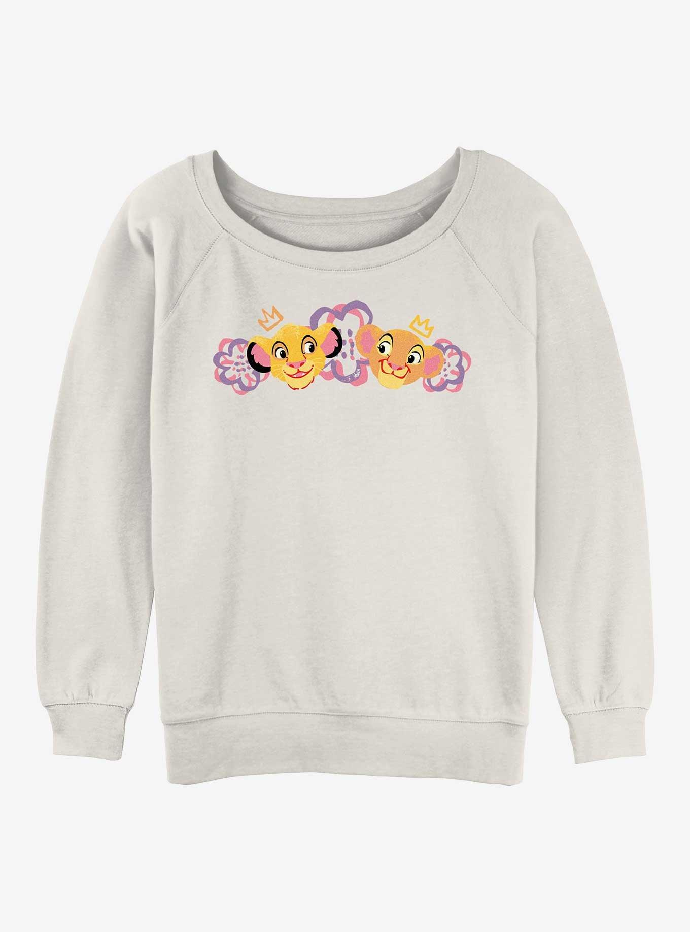 Disney The Lion King Cute Pair Womens Slouchy Sweatshirt, , hi-res