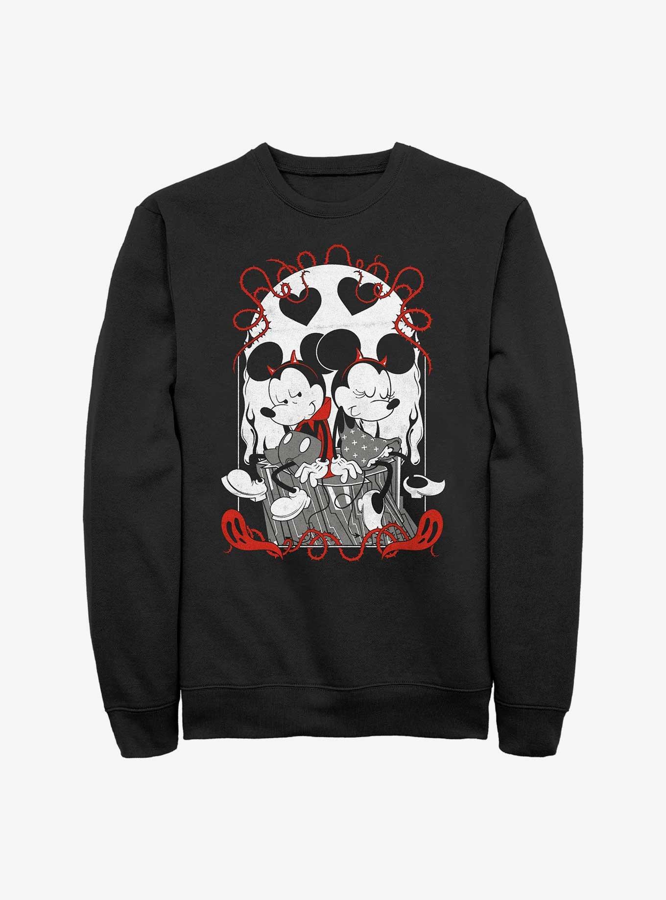 Disney Mickey Mouse and Minnie Mouse Devilish Plans Sweatshirt, , hi-res