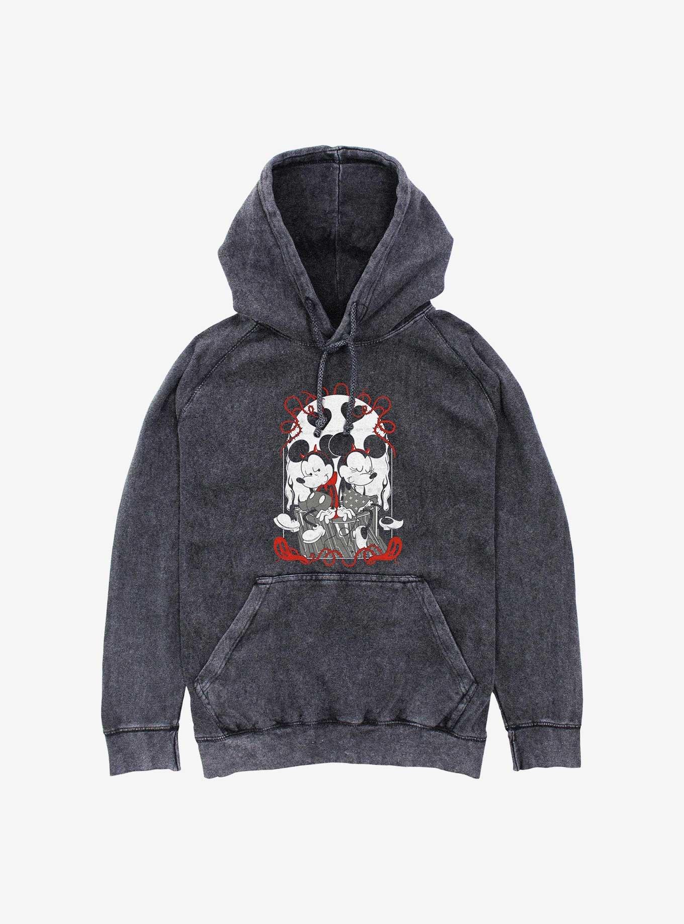 Disney Mickey Mouse and Minnie Mouse Devilish Plans Mineral Wash Hoodie, , hi-res