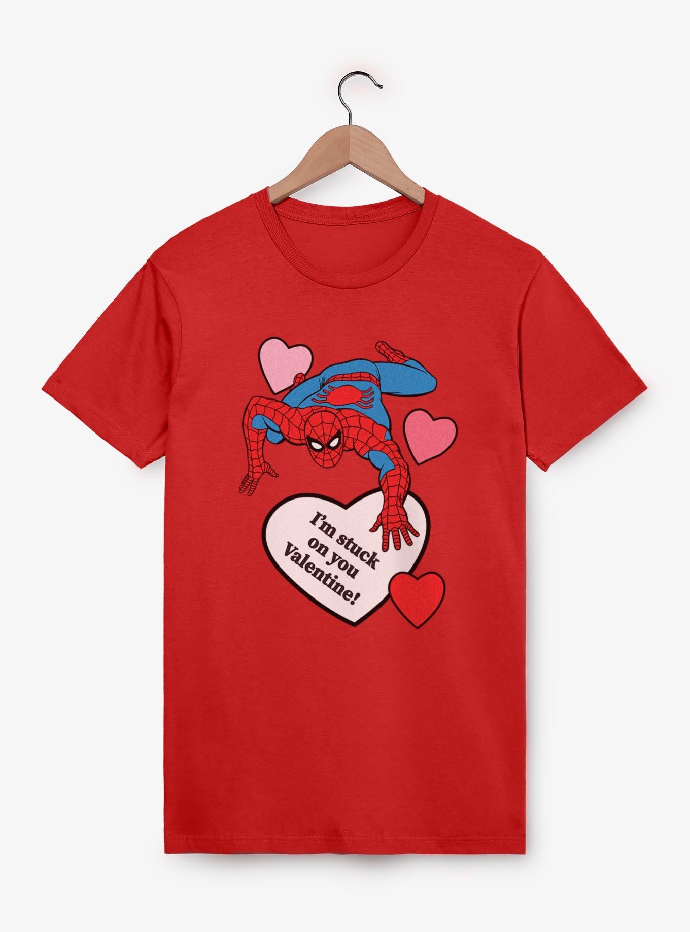 Marvel Spiderman Im Stuck On You Valentine T-Shirt, , hi-res