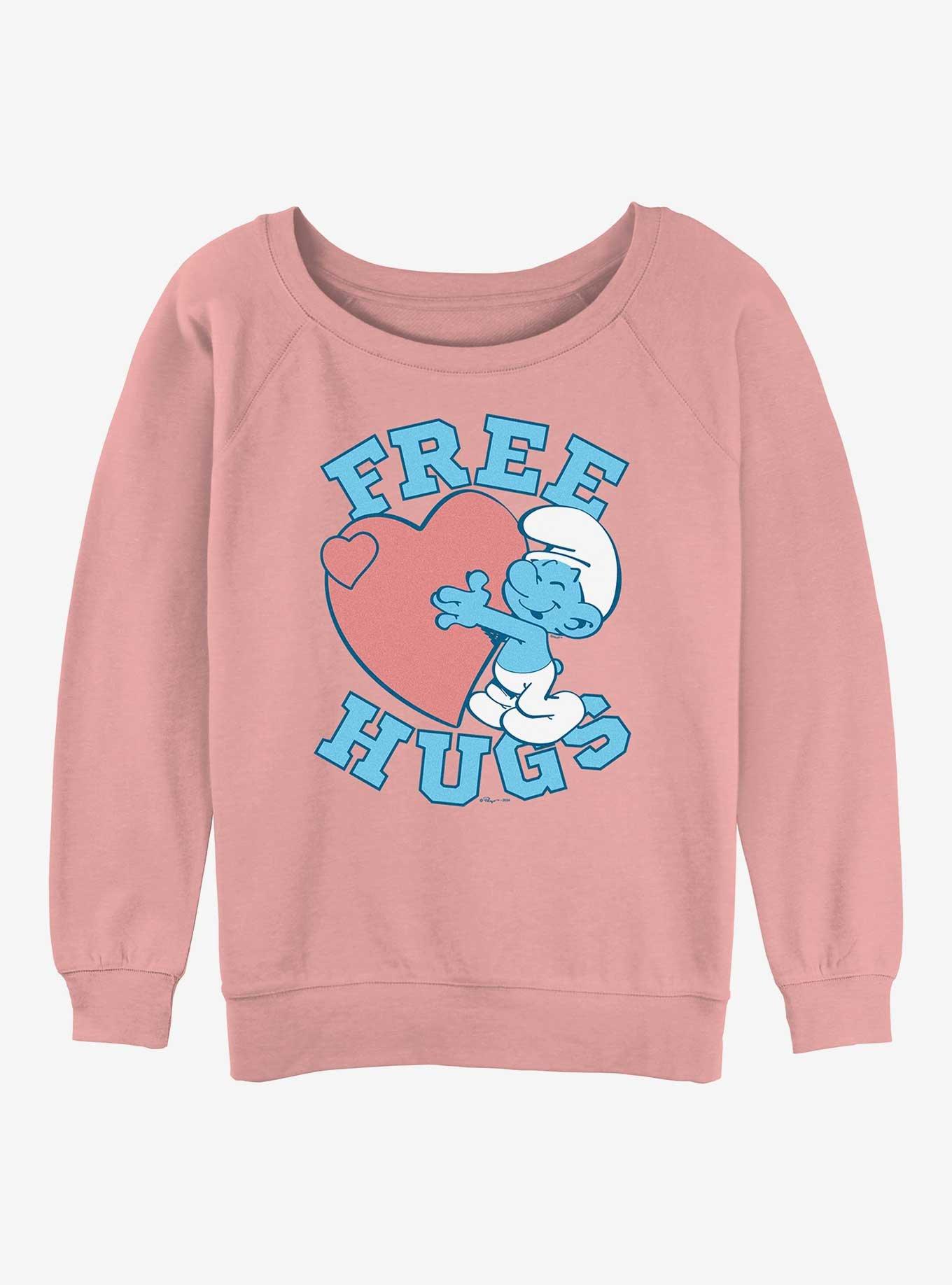 The Smurfs Free Hugs Womens Slouchy Sweatshirt, , hi-res