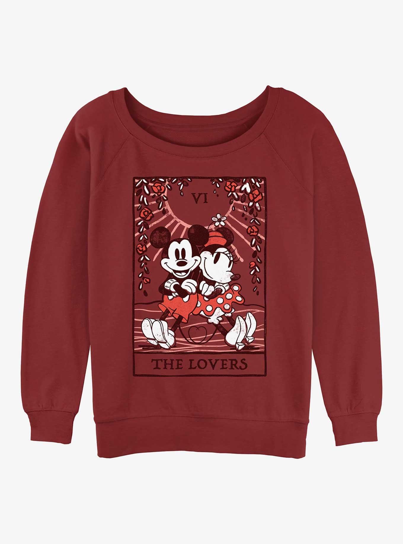 Disney Mickey Mouse and Minnie Mouse The Lovers Tarot Womens Slouchy Sweatshirt, , hi-res