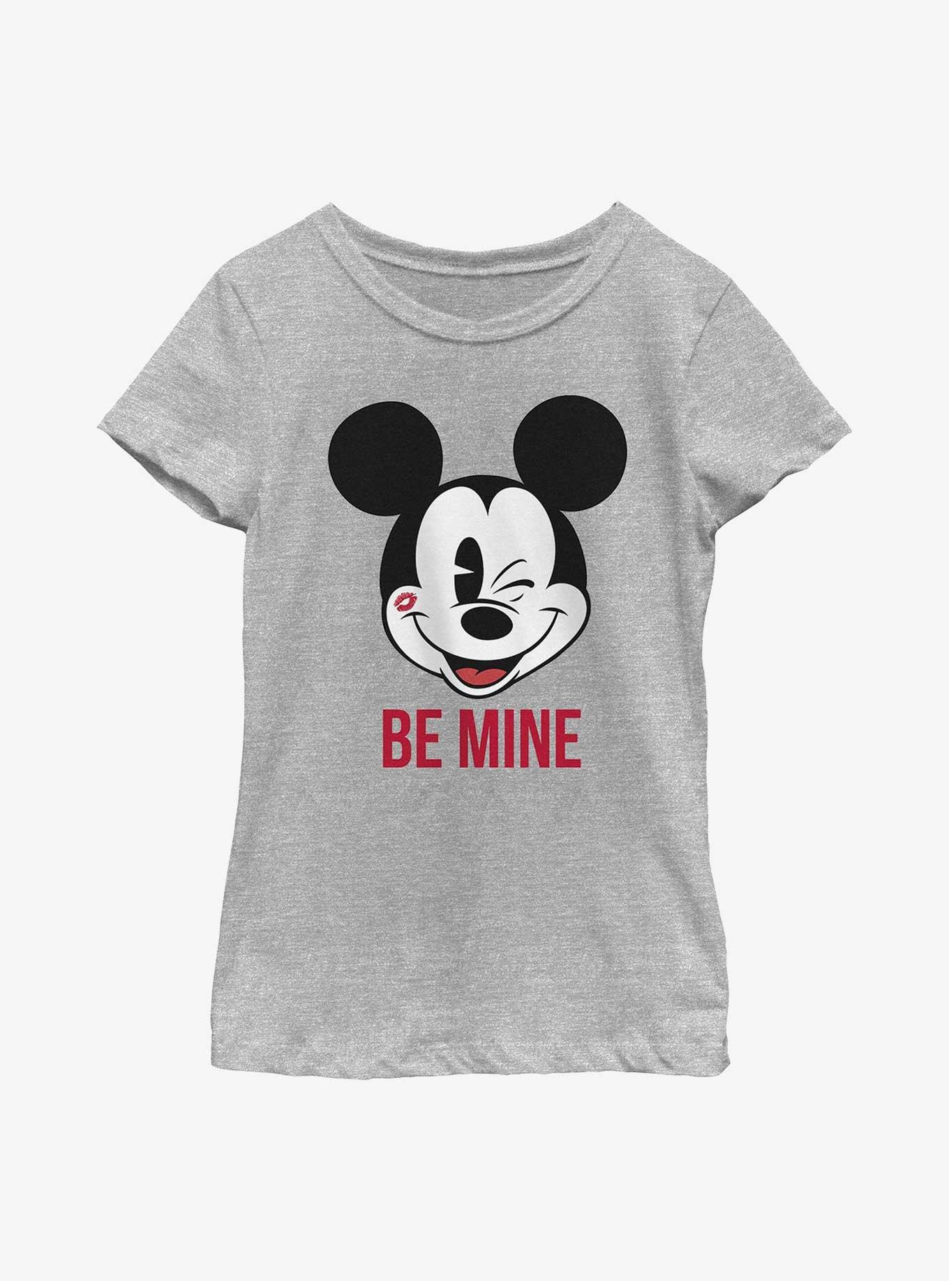 Disney Mickey Mouse Be Mine Face Youth Girls T-Shirt, , hi-res