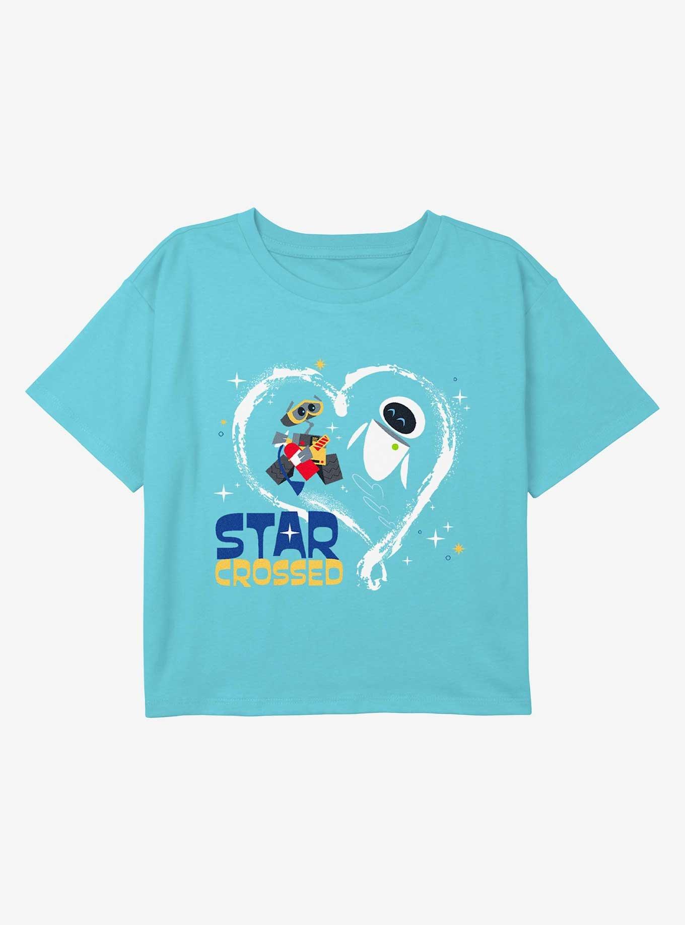 Disney Pixar WALLE Star Crossed Youth Girls Boxy Crop T-Shirt, , hi-res