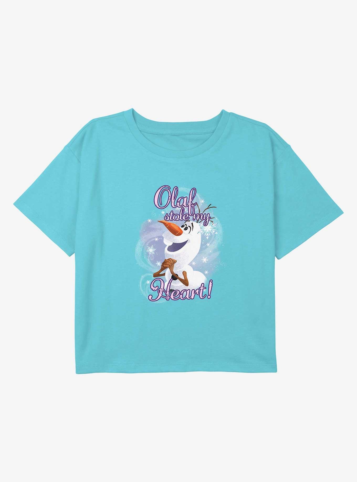 Disney Frozen Olaf Stole My Heart Youth Girls Boxy Crop T-Shirt, , hi-res