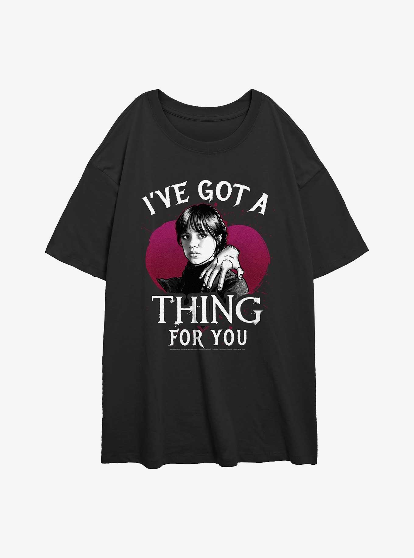 Wednesday Ive Got A Thing For You Womens Oversized T-Shirt, , hi-res