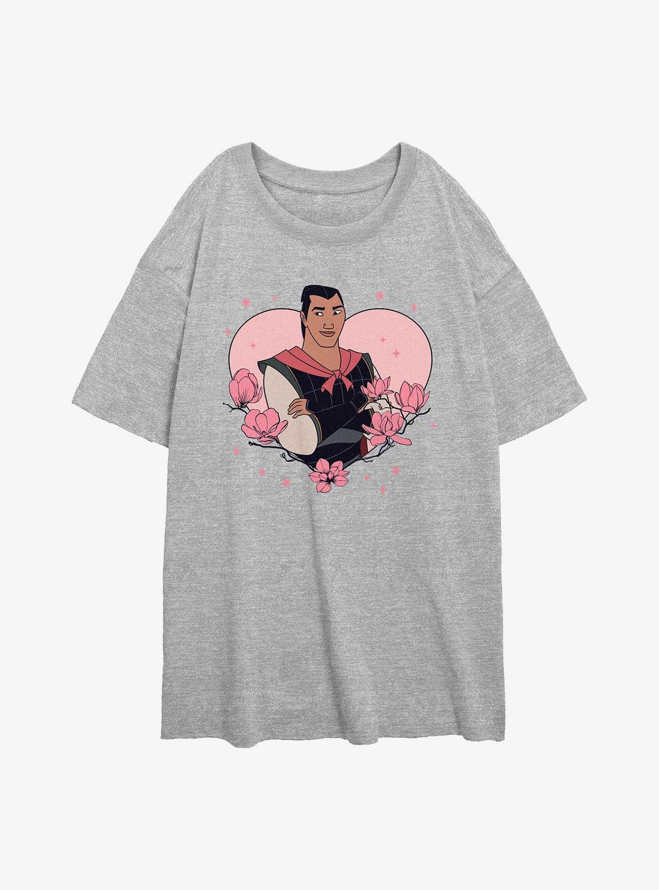 Disney Princess Li Shang Heart Womens Oversized T-Shirt, , hi-res