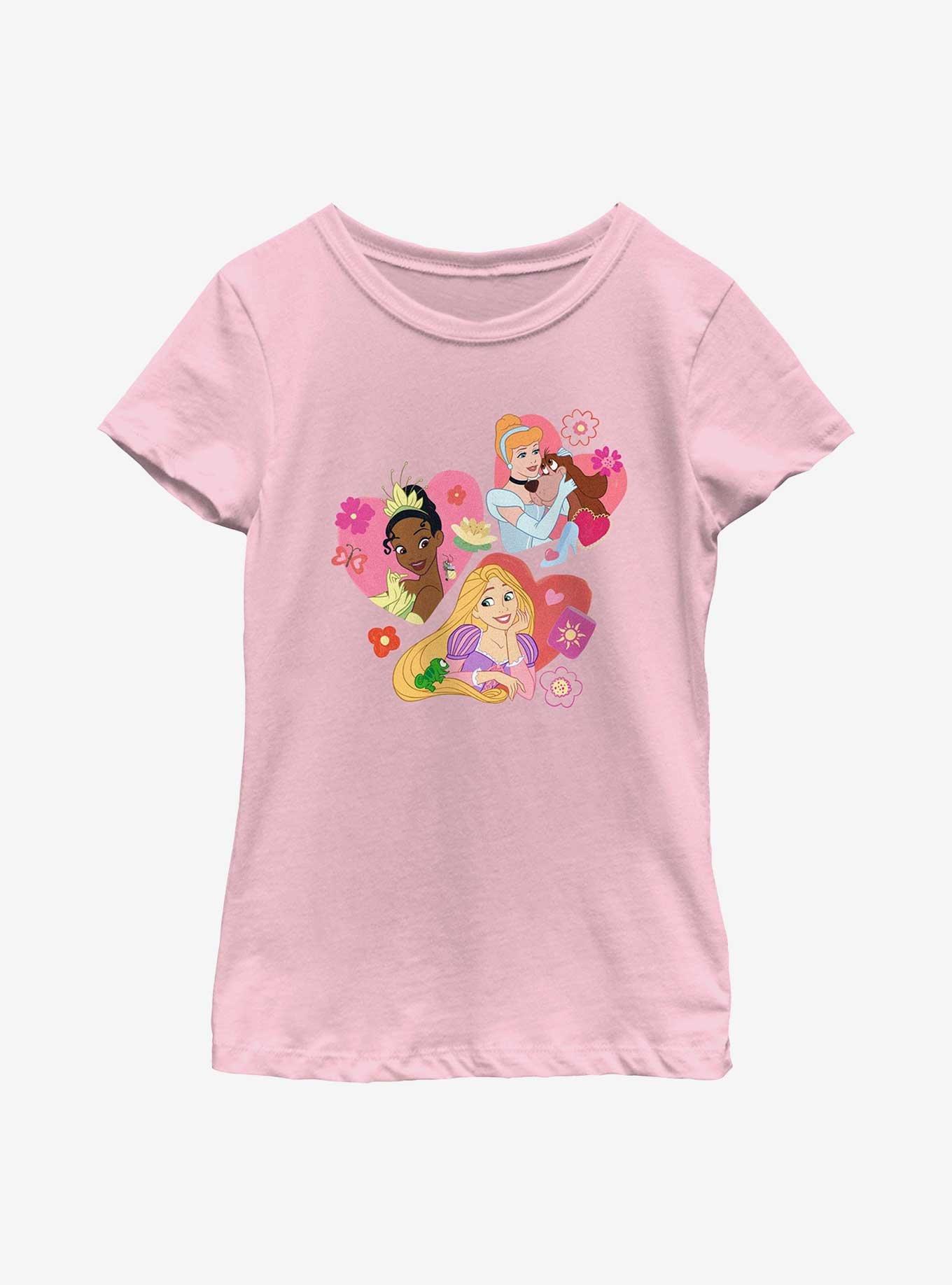 Disney Princess Heart Portraits Youth Girls T-Shirt, , hi-res