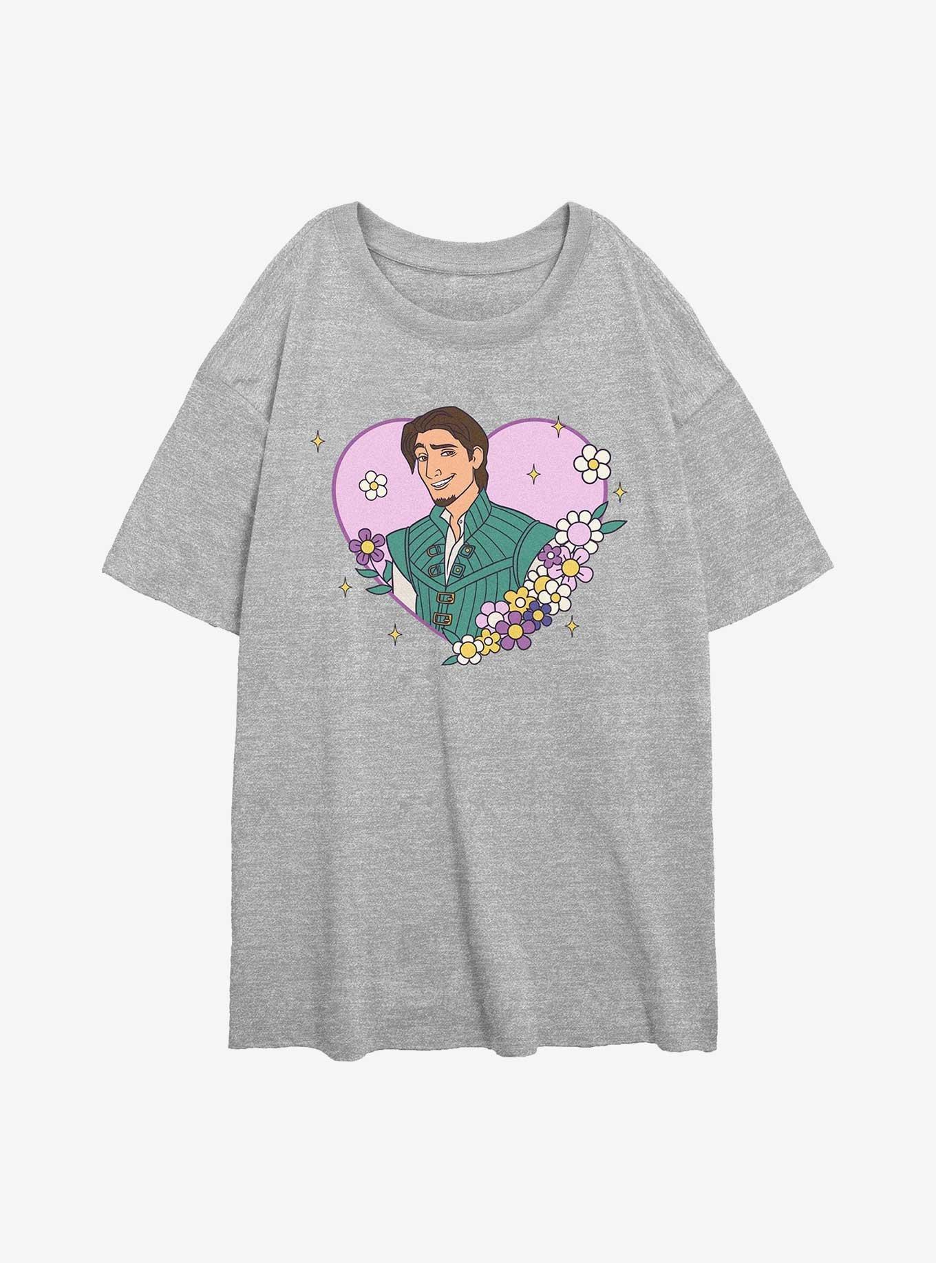 Disney Princess Flynn Ryder Heart Womens Oversized T-Shirt, ATH HTR, hi-res