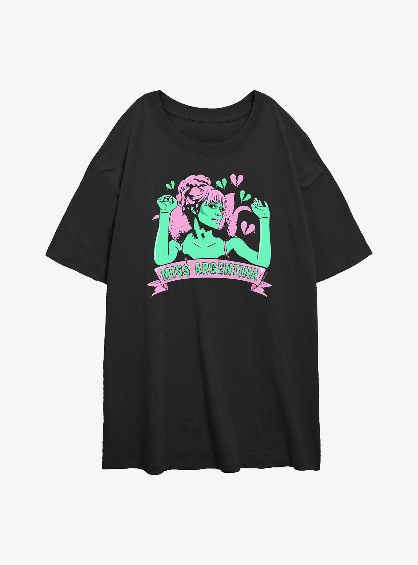 Beetlejuice Miss Argentina Hearts Womens Oversized T-Shirt, , hi-res