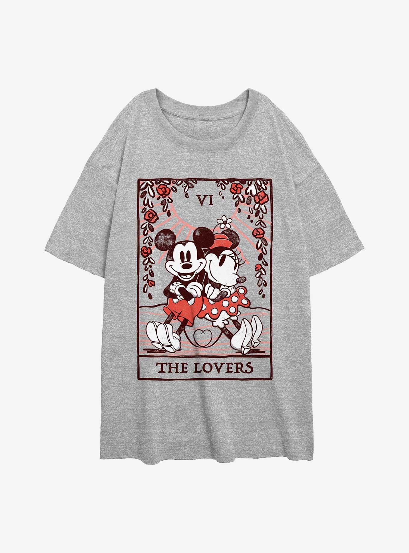 Disney Mickey Mouse and Minnie Mouse The Lovers Tarot Womens Oversized T-Shirt, , hi-res