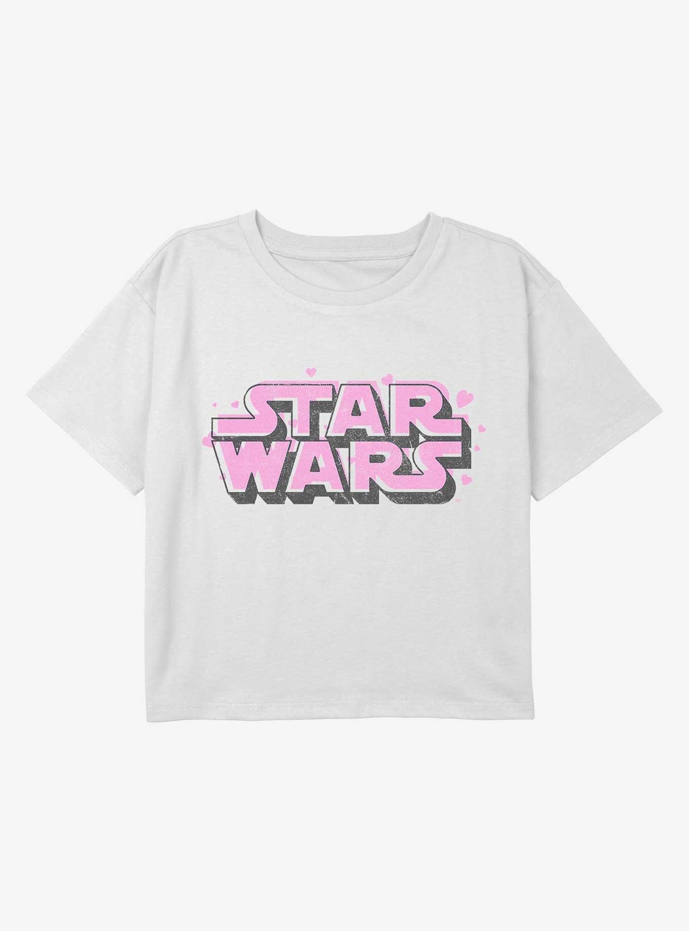 Star Wars Hears Logo Youth Girls Boxy Crop T-Shirt, , hi-res