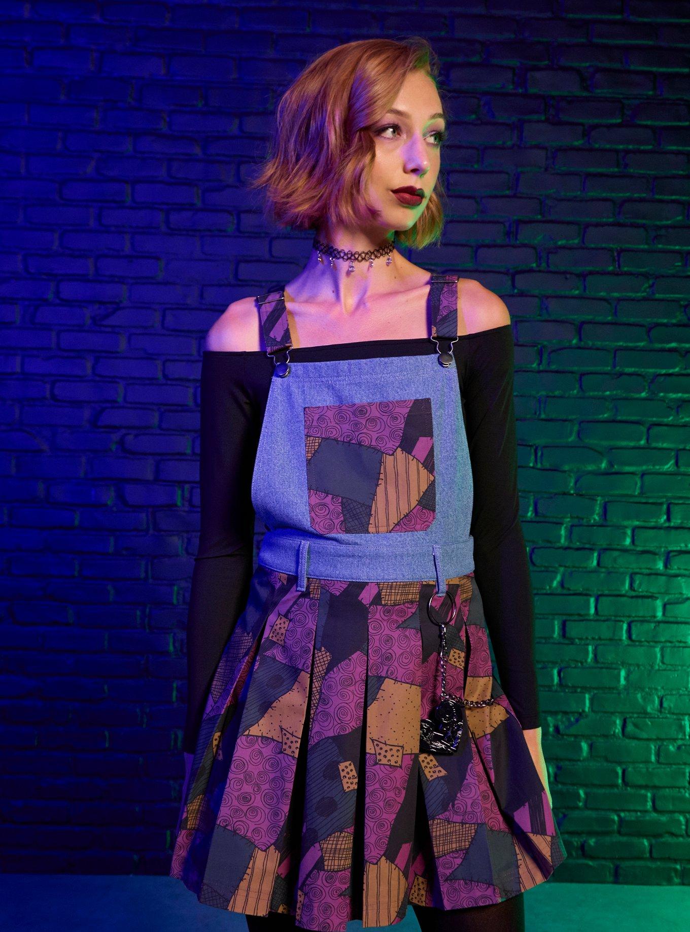 Her Universe The Nightmare Before Christmas Sally Patchwork Side Chain Skirtall, , hi-res