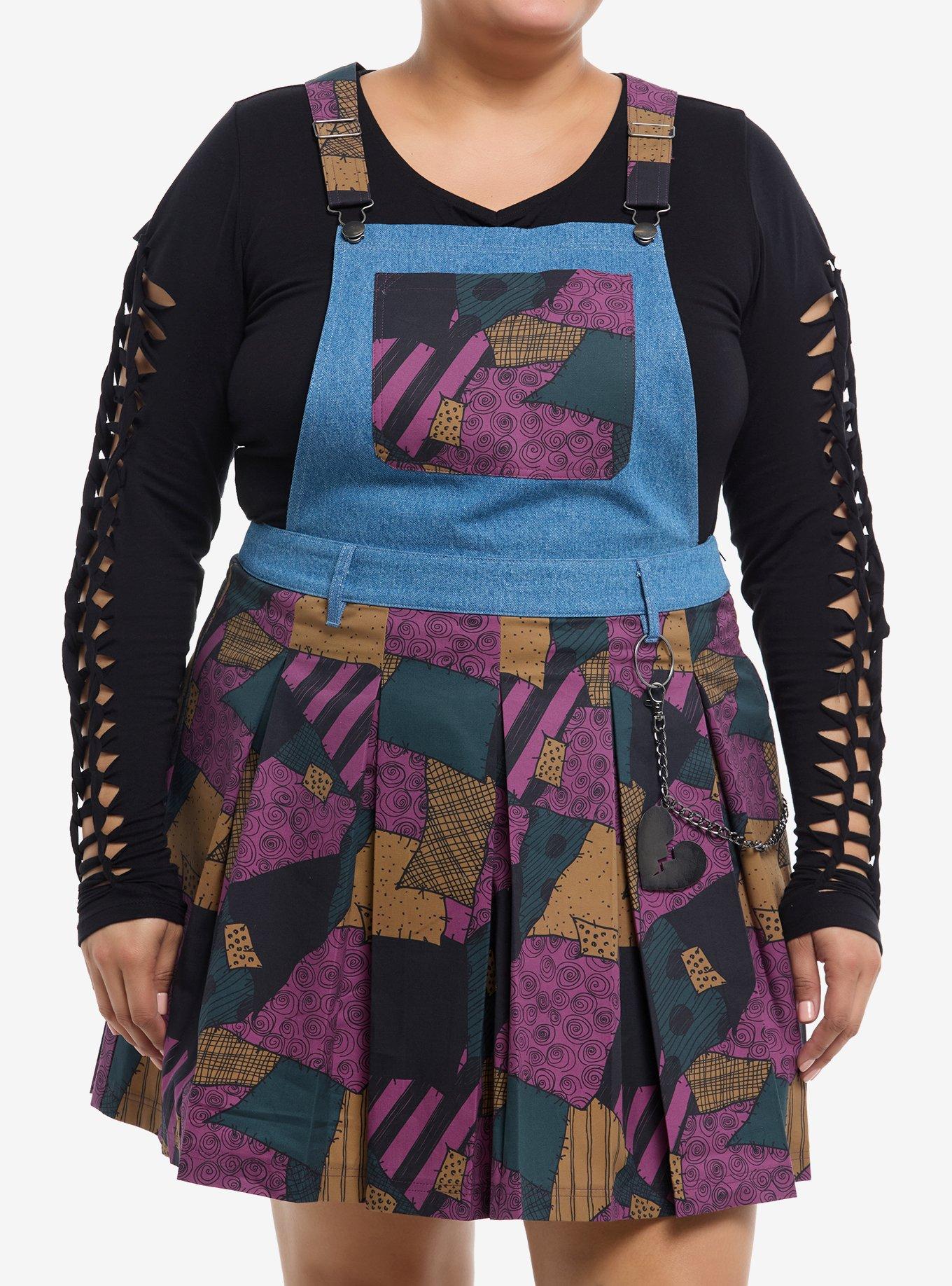 Her Universe The Nightmare Before Christmas Sally Patchwork Side Chain Skirtall Plus Size, , hi-res
