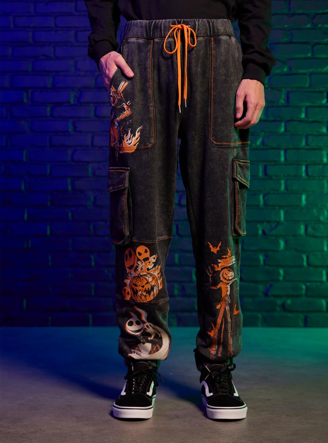 Our Universe The Nightmare Before Christmas Pumpkin King Dark Wash Jogger Sweatpants, , hi-res