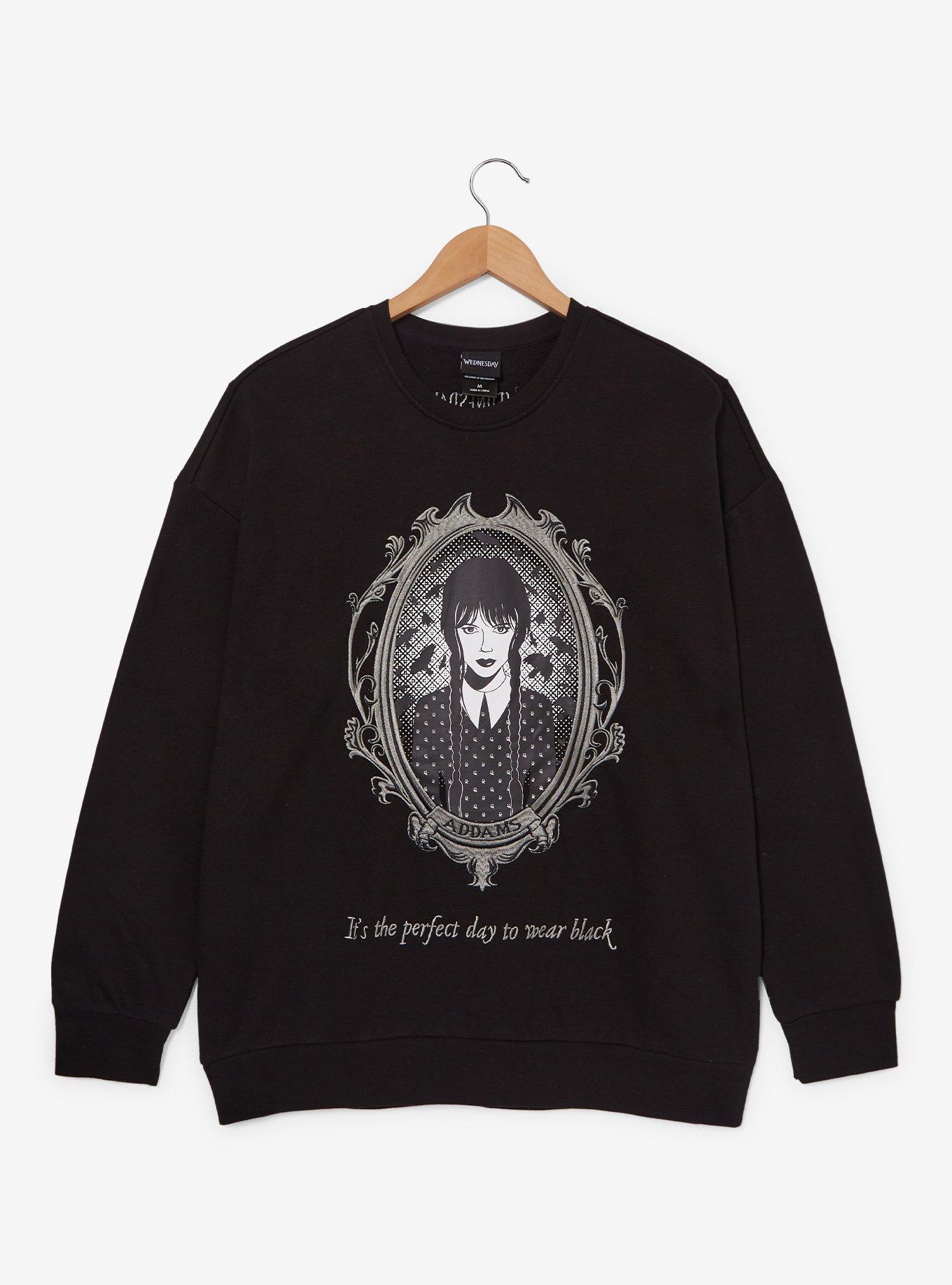 Wednesday Tonal Addams Portrait Crewneck - BoxLunch Exclusive