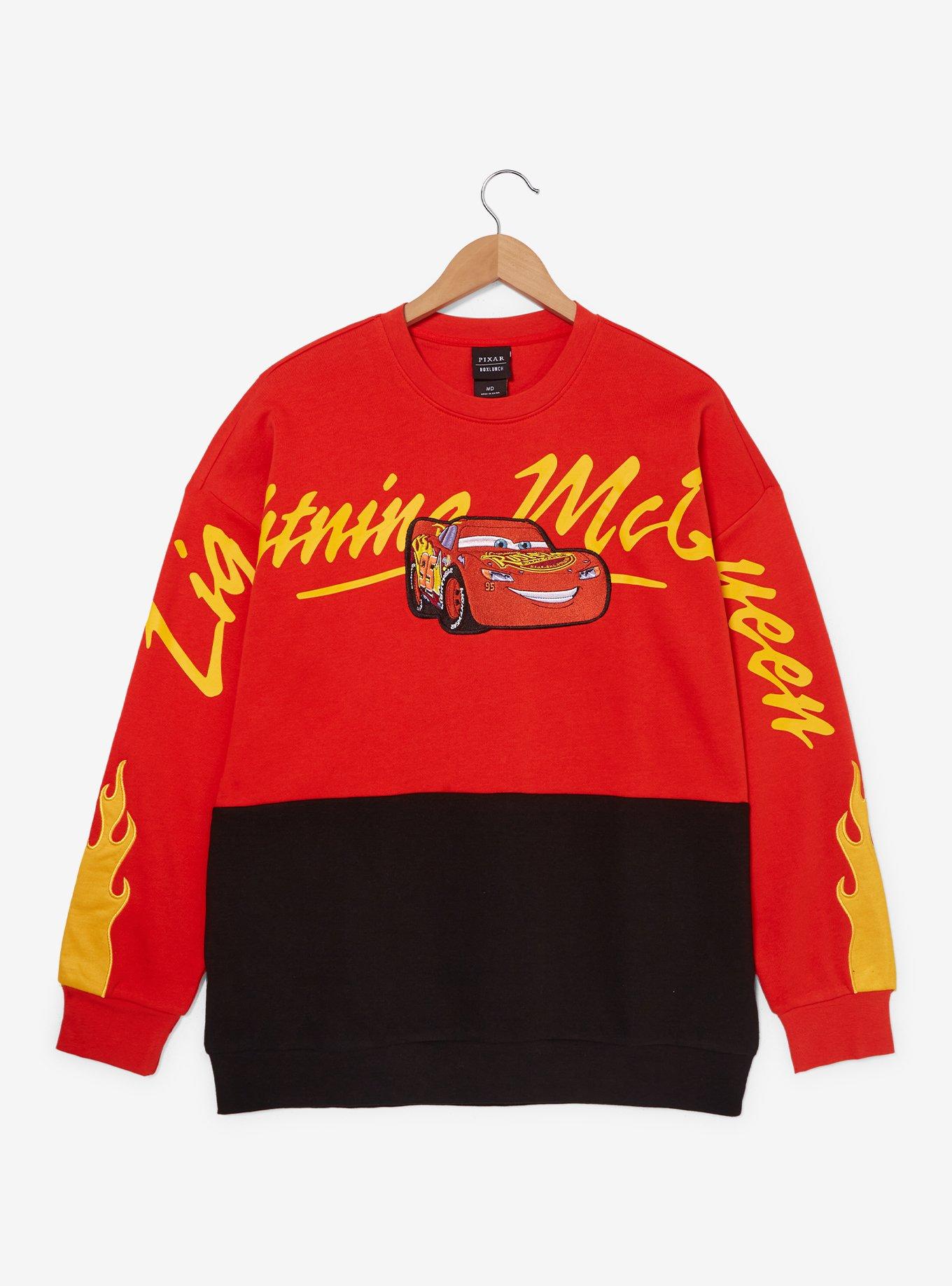 Disney Pixar Cars Lightning McQueen Panel Crewneck - BoxLunch Exclusive, , hi-res