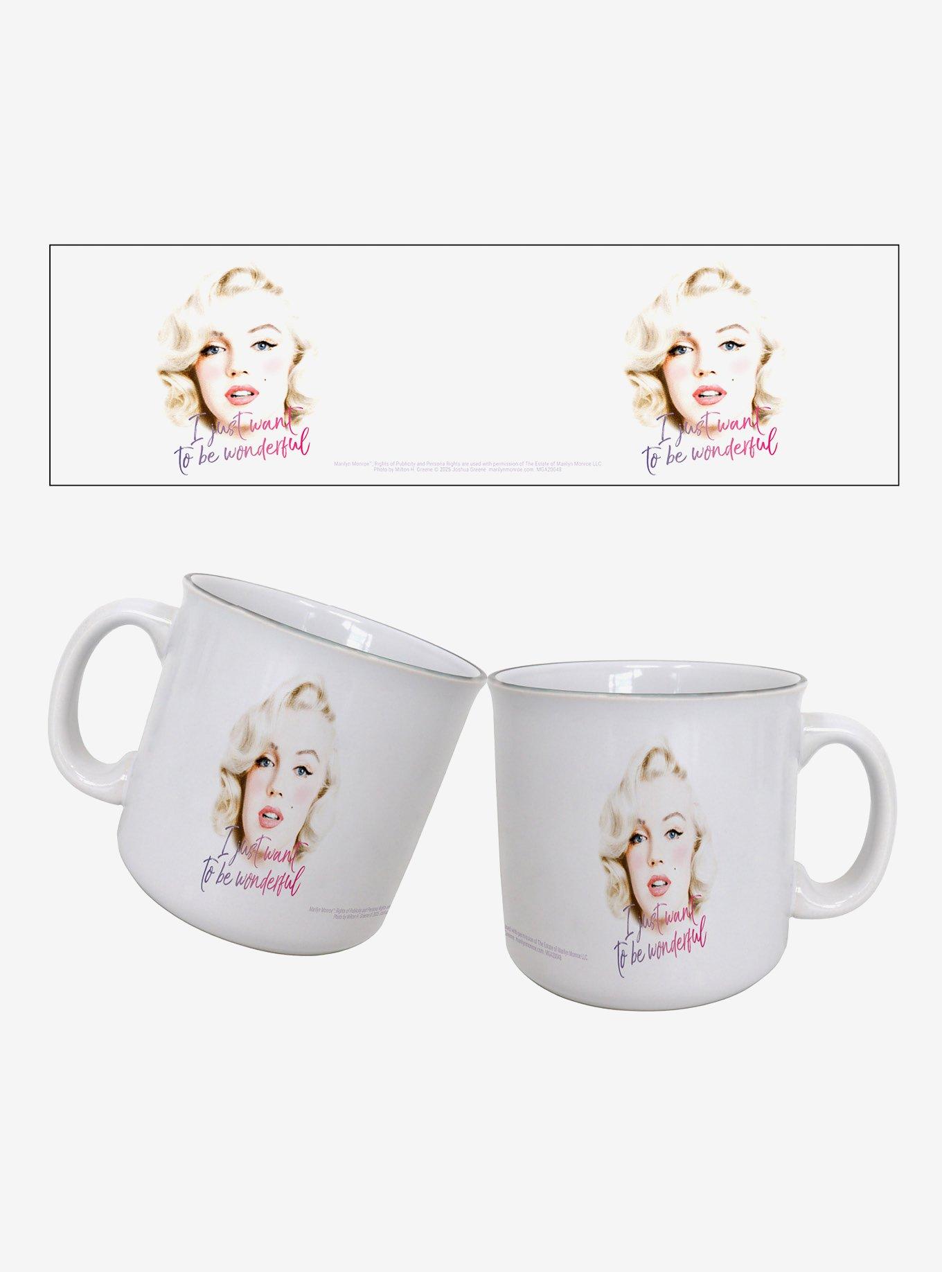 Marilyn Monroe Want To Be Wonderful 20oz Camper Mug, , hi-res