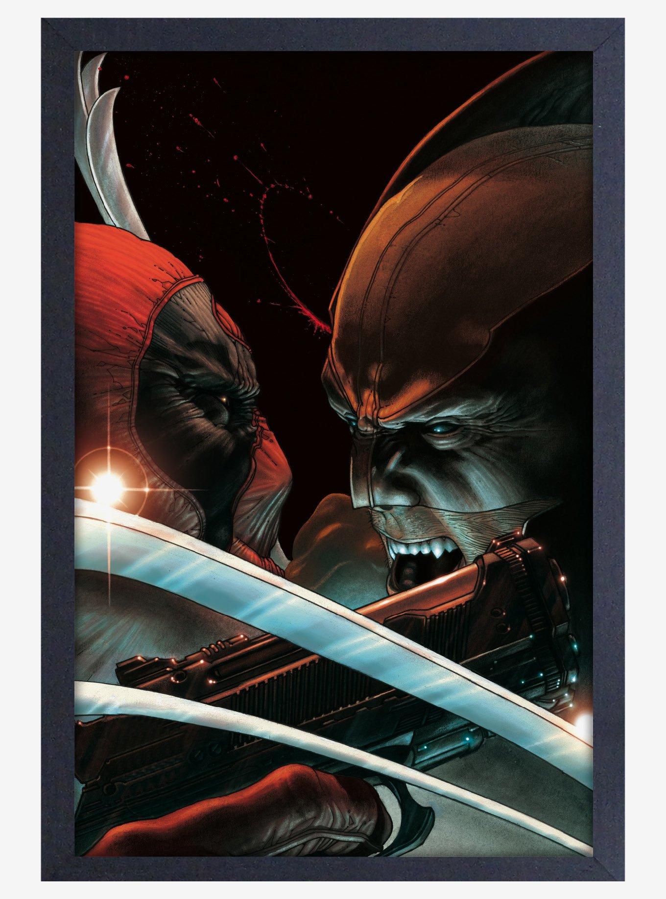 Marvel Deadpool and Wolverine Ready To Fight Framed Wall Art, , hi-res