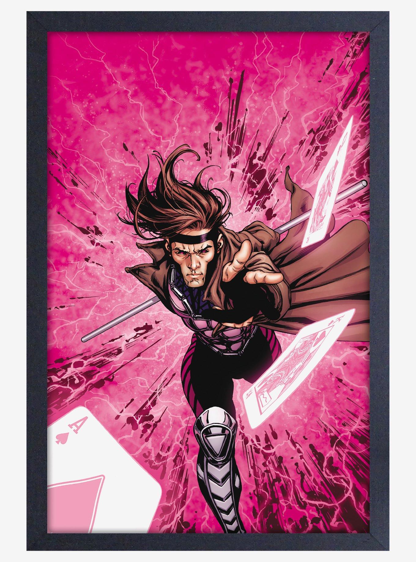 Marvel X-Men Gambit Throwing Framed Wall Art, , hi-res