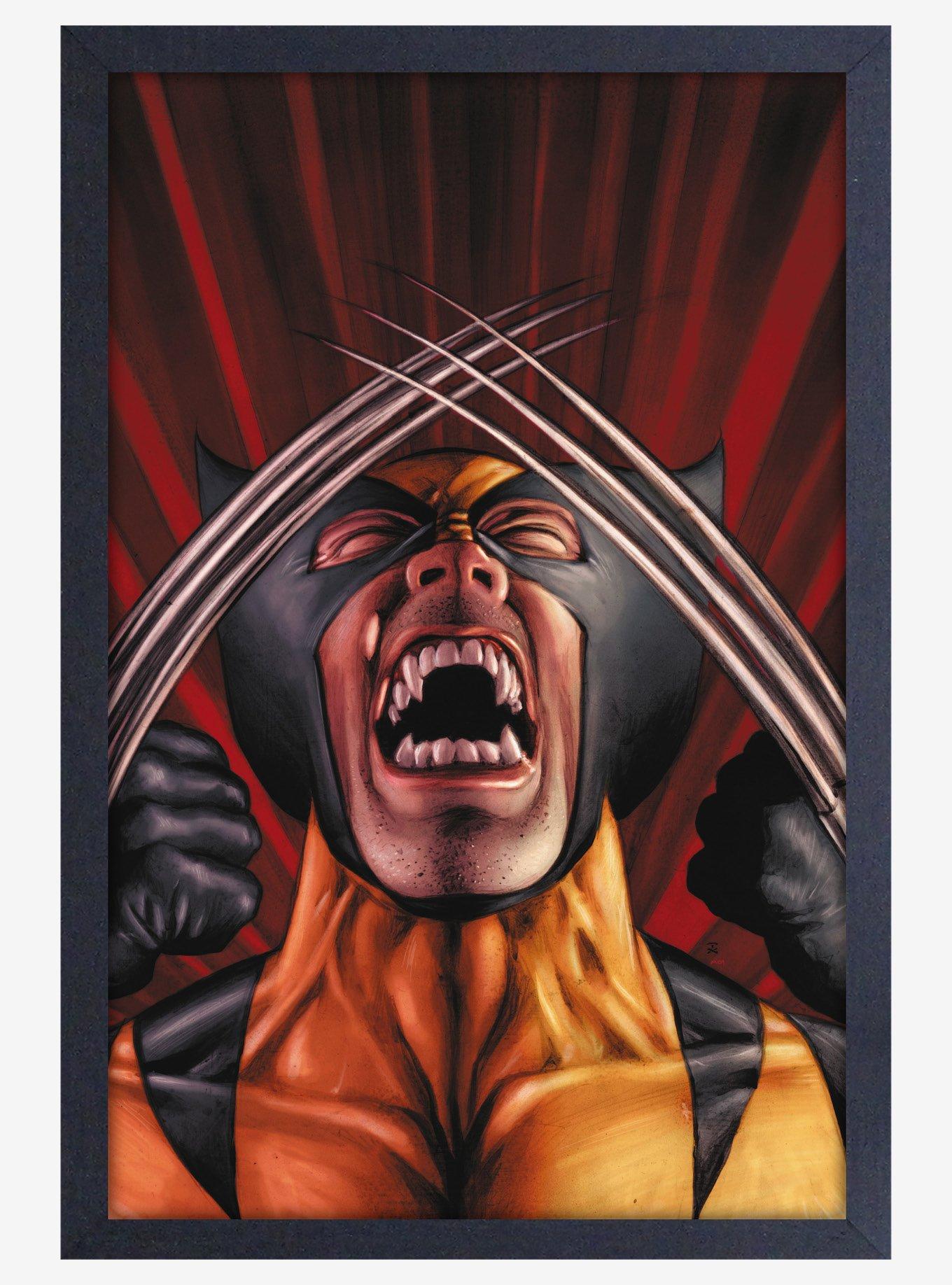 Marvel Wolverine Screaming Framed Wall Art,Specials : American Fashion Style Bags On Sale