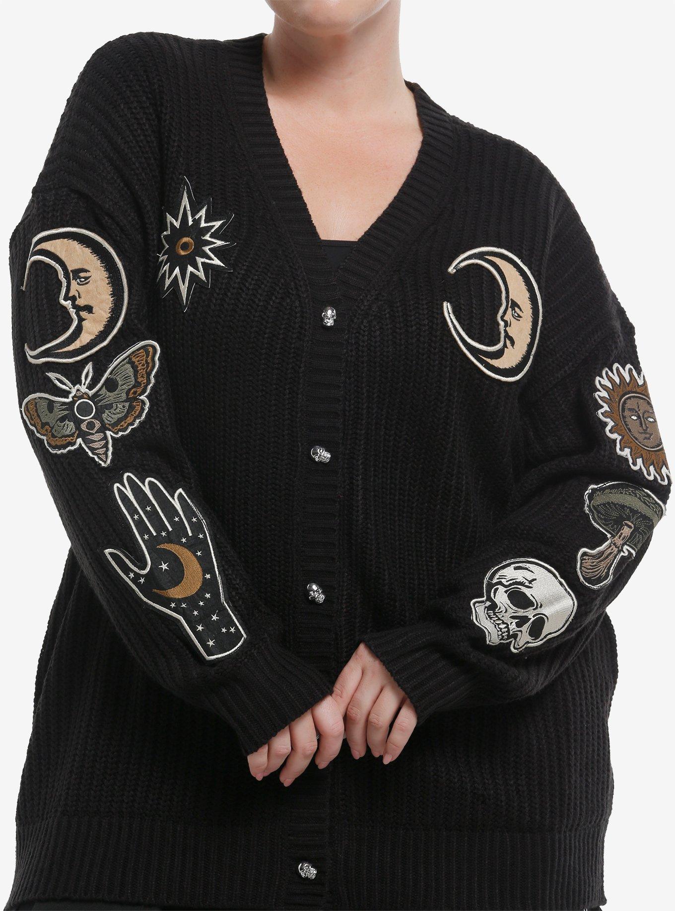 Cosmic Aura Celestial Patches Girls Cardigan Plus Size | Hot Topic