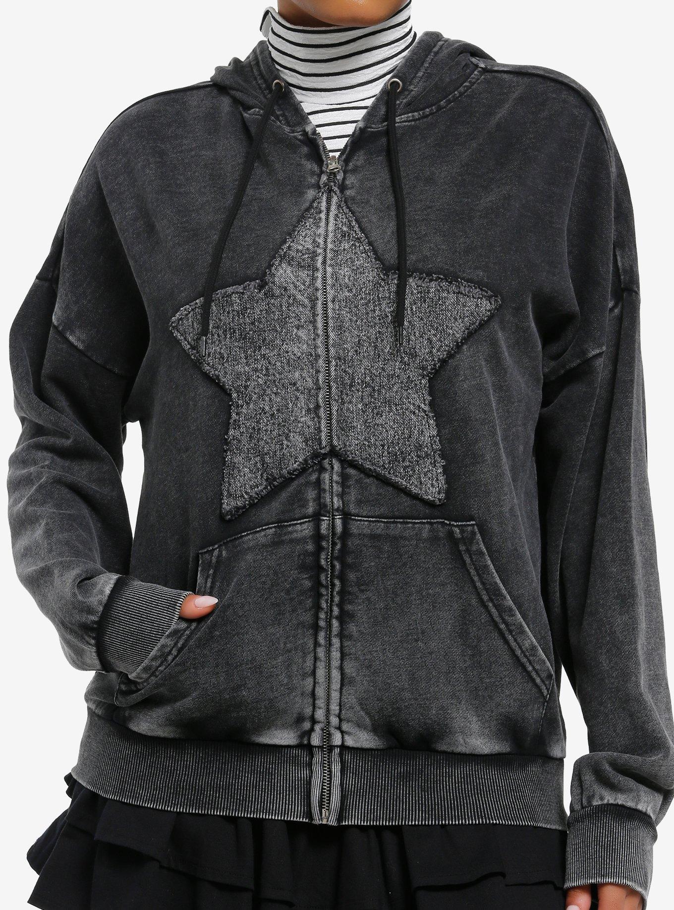 Grey Star Washed Girls Hoodie, , hi-res