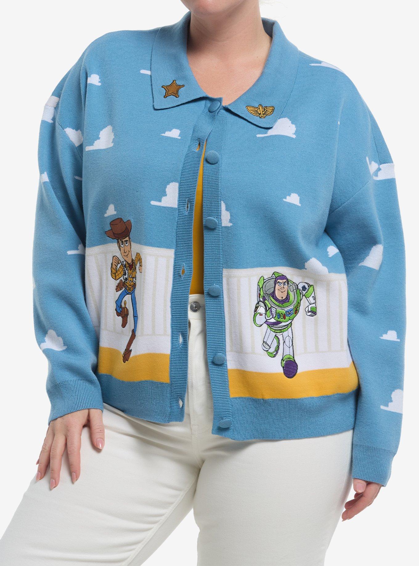 Her Universe Disney Pixar Toy Story Woody & Buzz Collared Cardigan Plus Size Her Universe Exclusive, , hi-res