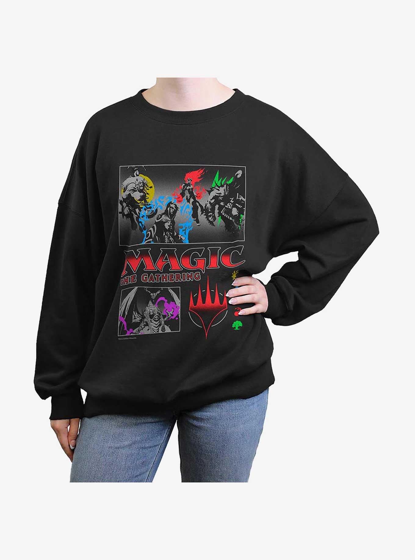 Magic: The Gathering Planeswalkers Girls Oversized Sweatshirt, BLACK, hi-res