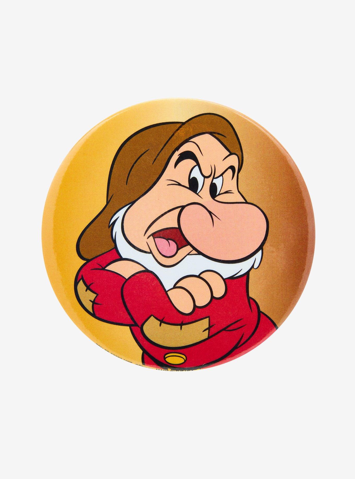 Disney Snow White And The Seven Dwarfs Grumpy 3 Inch Button, , hi-res