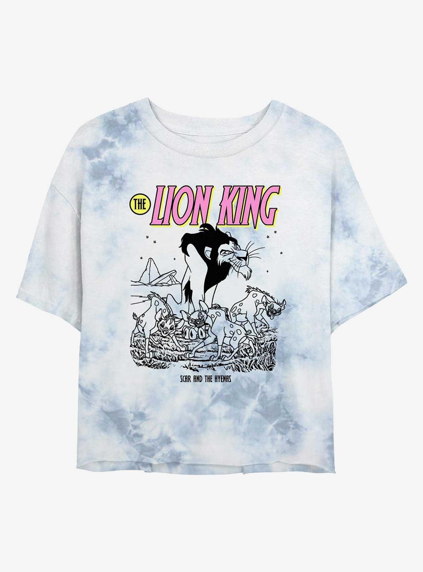 Disney The Lion King Scar And The Hyenas Girls Tie-Dye Crop T-Shirt, , hi-res