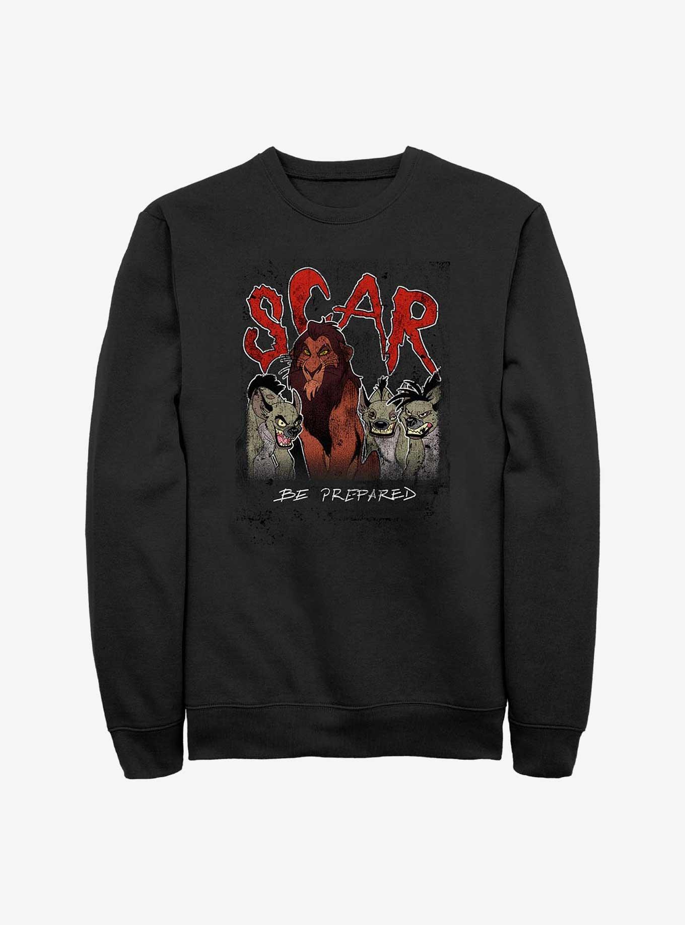 Disney The Lion King Scar And The Hyenas Be Prepared Sweatshirt, BLACK, hi-res