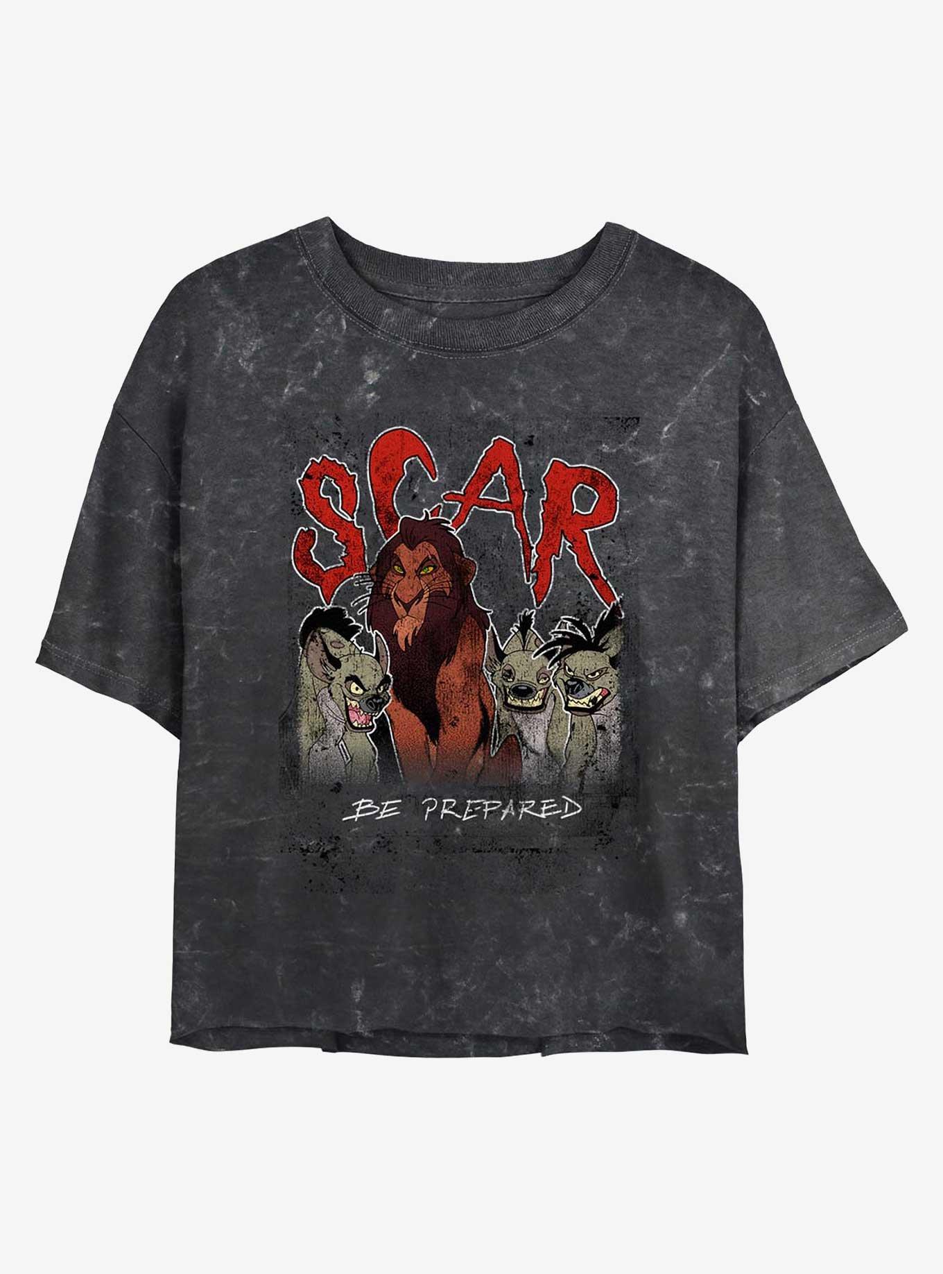 Disney The Lion King Scar And The Hyenas Be Prepared Girls Mineral Wash Crop T-Shirt, , hi-res