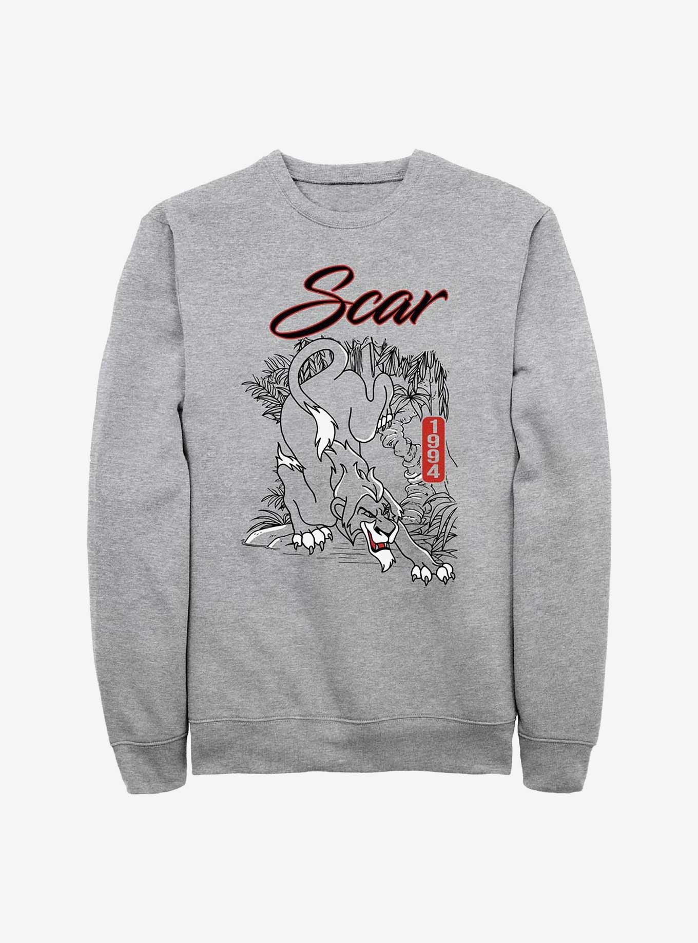 Disney The Lion King Long Live Scar Sweatshirt, ATH HTR, hi-res