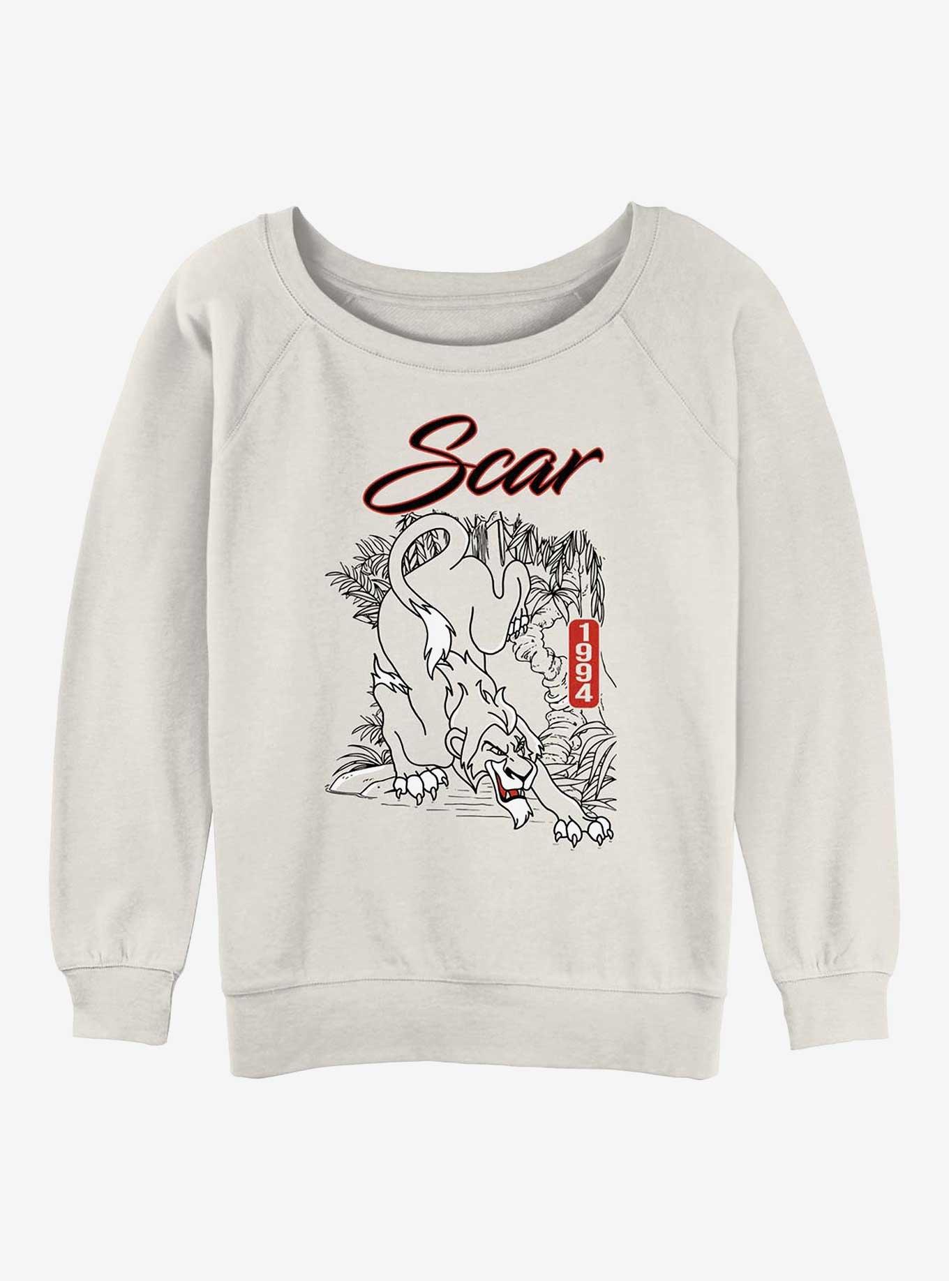 Disney The Lion King Long Live Scar Girls Slouchy Sweatshirt, EGRET, hi-res