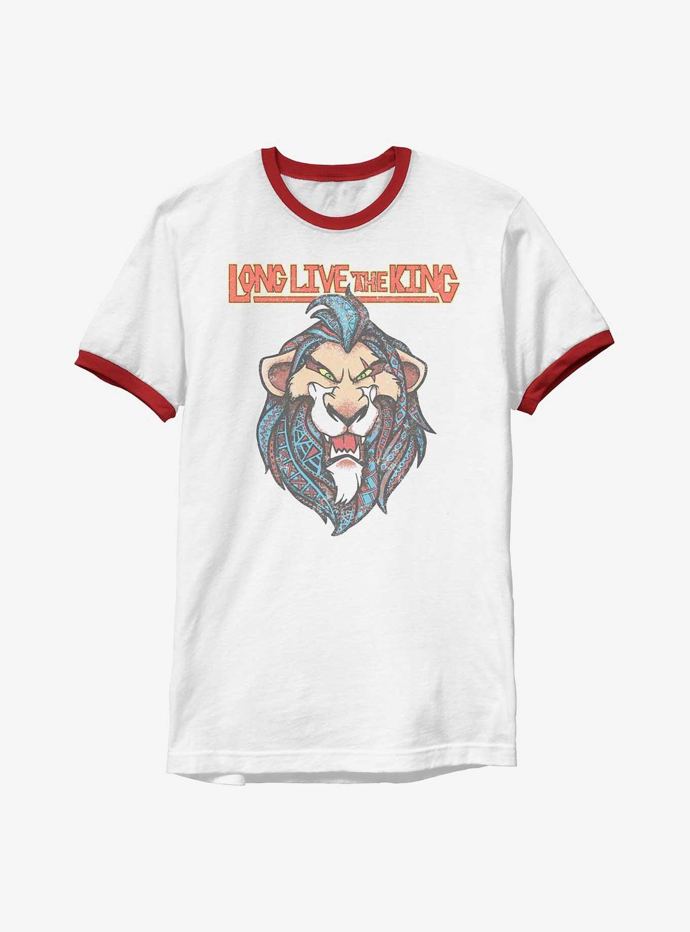 Disney The Lion King Retro Scar Ringer T-Shirt, WHTRED, hi-res