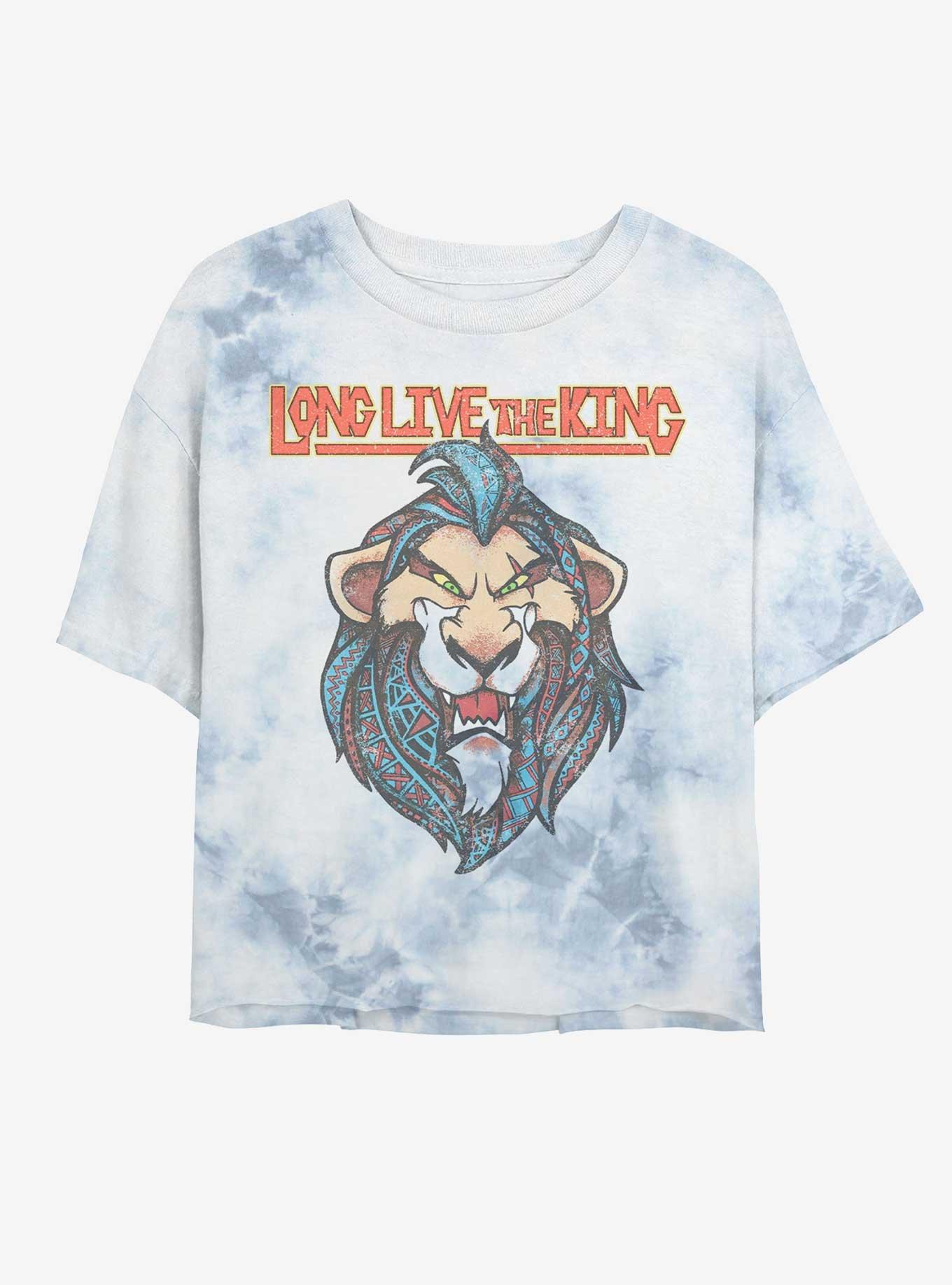 Disney The Lion King Retro Scar Girls Tie-Dye Crop T-Shirt, , hi-res
