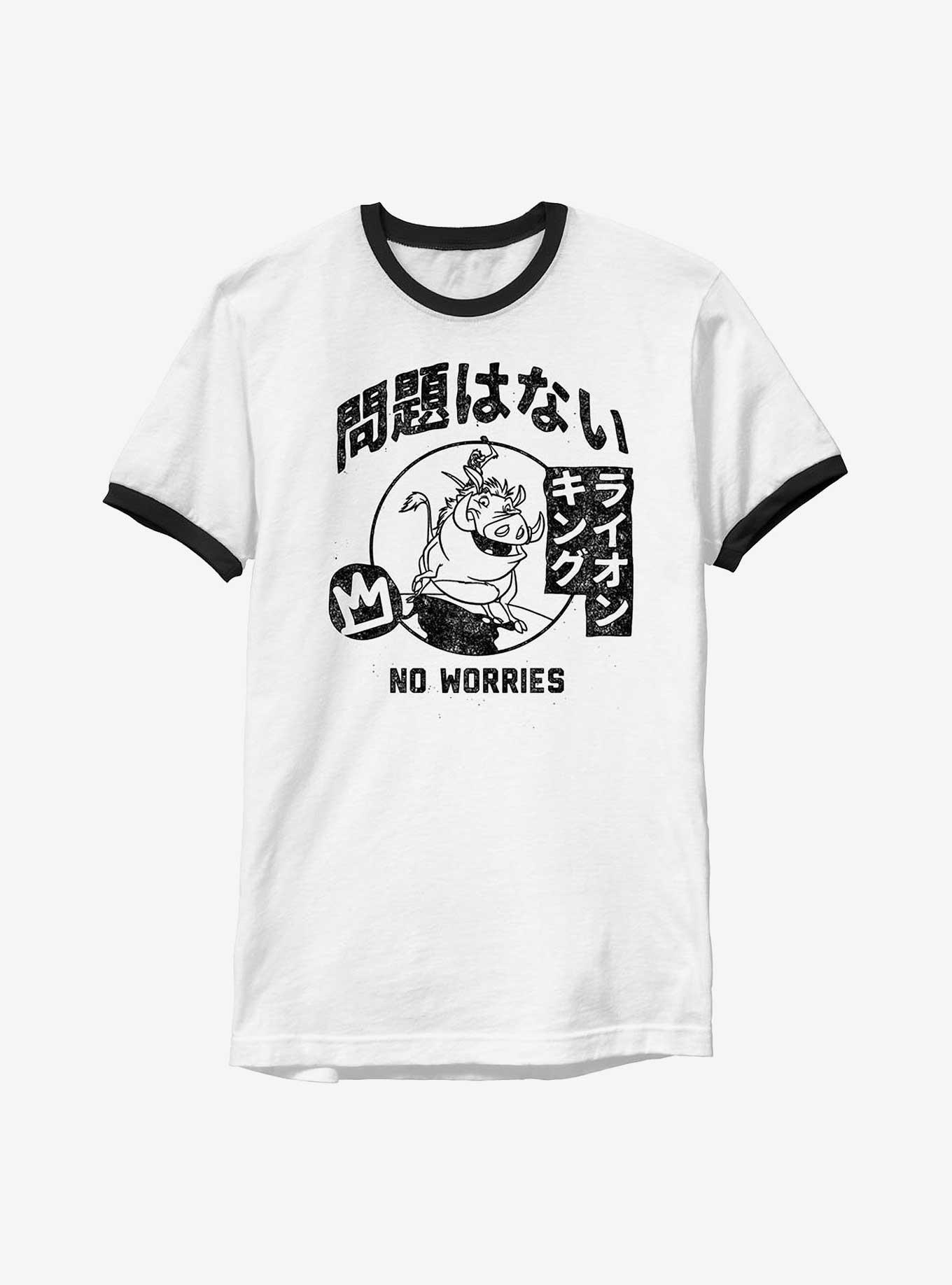 Disney The Lion King Haknua Matata Kanji Ringer T-Shirt, WHTBLK, hi-res