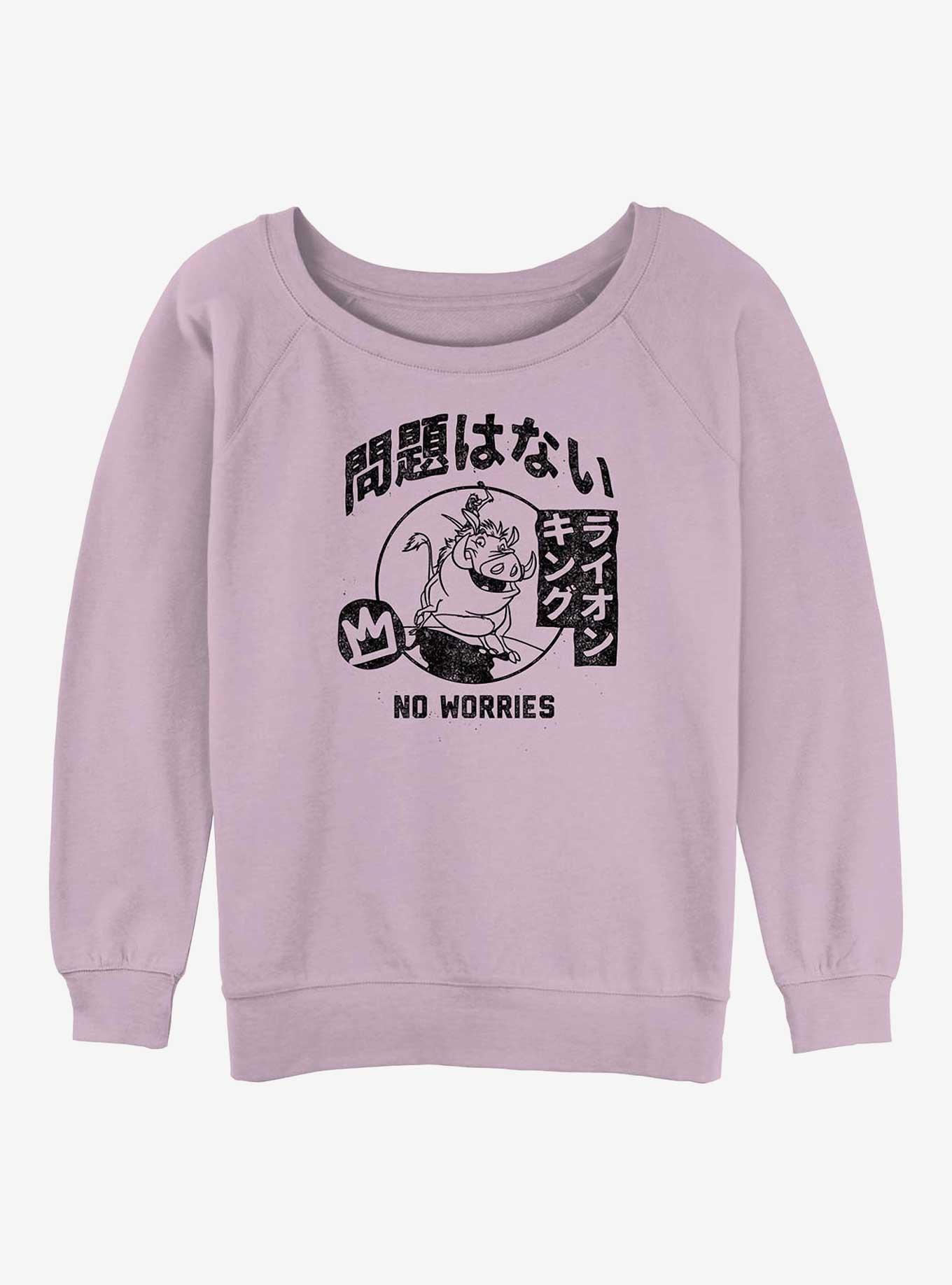 Disney The Lion King Haknua Matata Kanji Girls Slouchy Sweatshirt, LAVENDER, hi-res