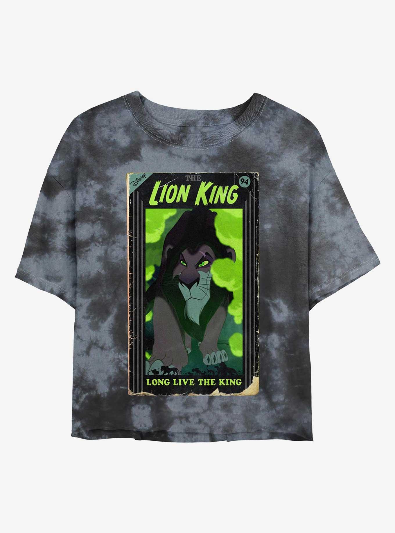 Disney The Lion King Scar VHS Cover Girls Tie-Dye Crop T-Shirt, , hi-res