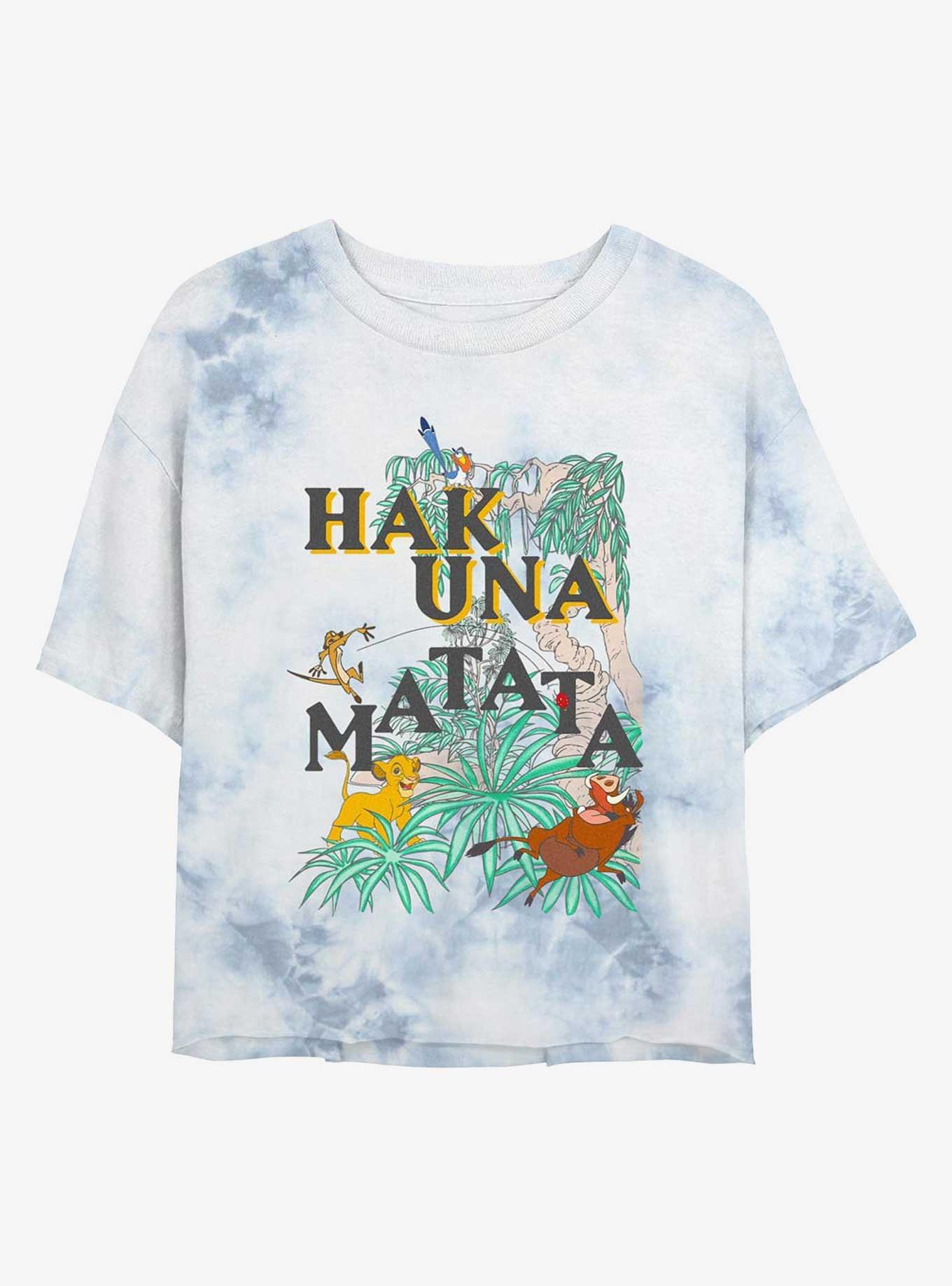 Disney The Lion King No Worries Girls Tie-Dye Crop T-Shirt, , hi-res