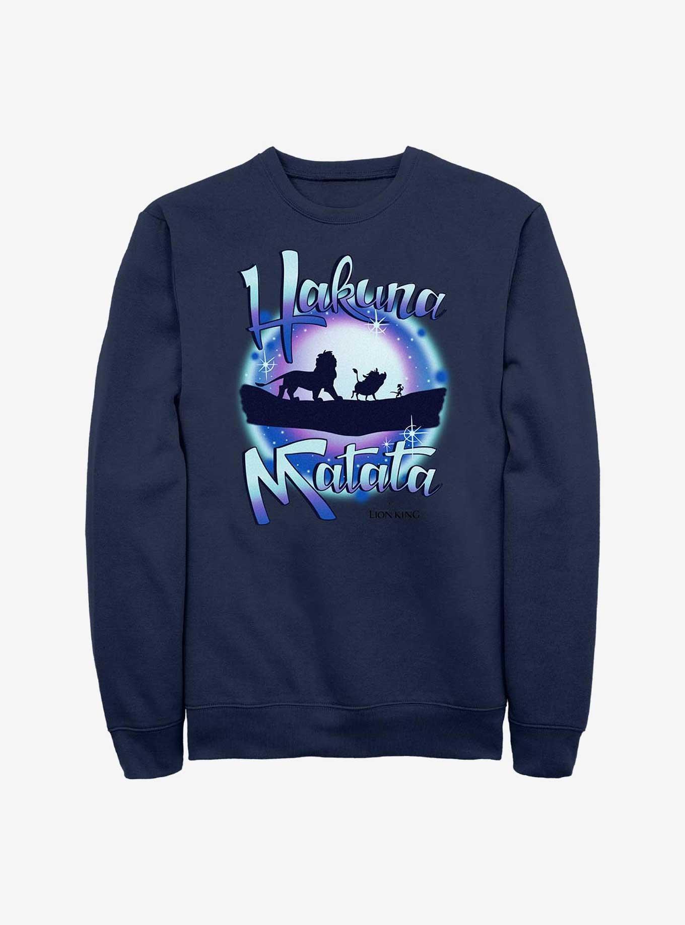 Disney The Lion King Lion Air Brush Sweatshirt, NAVY, hi-res