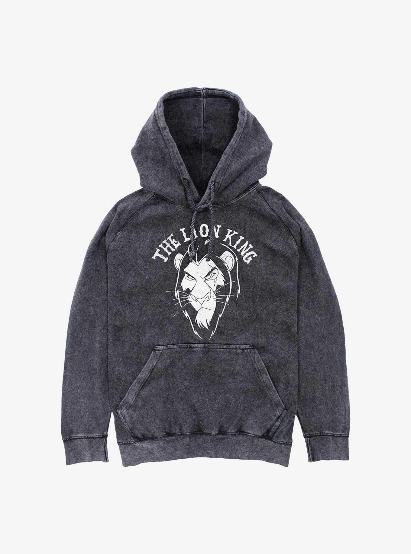 Disney The Lion King Scar Angry Stare Mineral Wash Hoodie, , hi-res