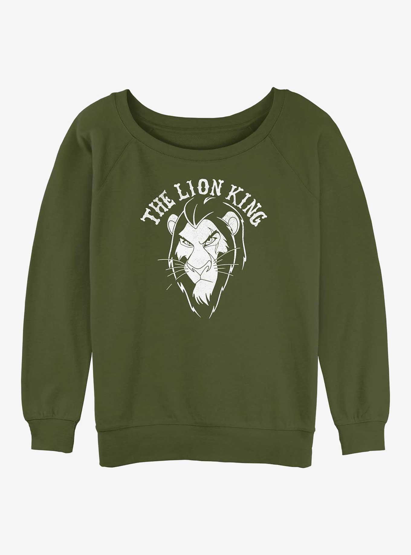 Disney The Lion King Scar Angry Stare Girls Slouchy Sweatshirt, , hi-res